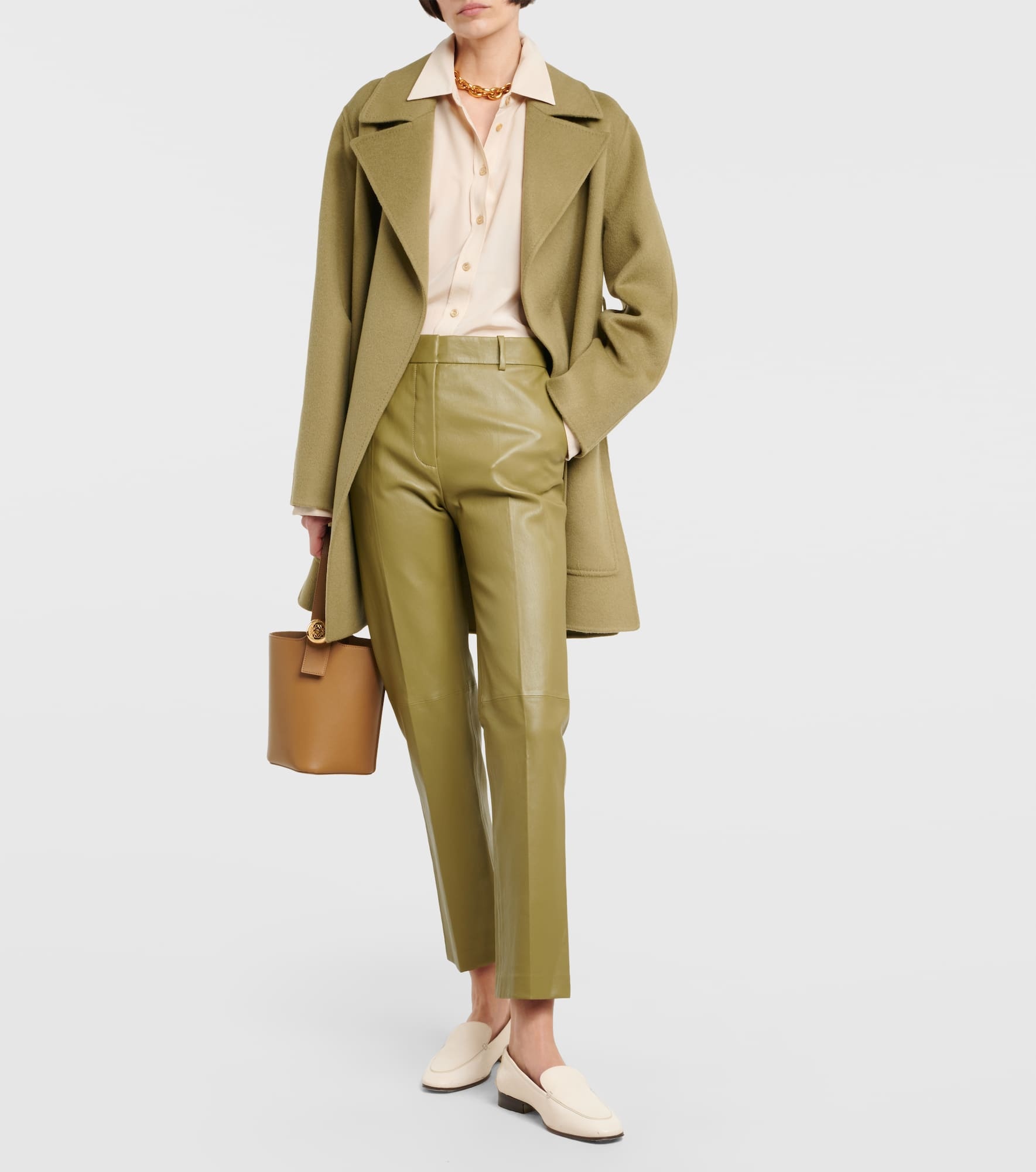 Coleman leather straight pants - 2