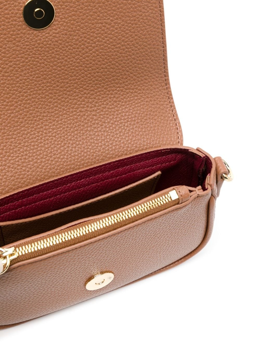 logo-lettering pebbled crossbody bag - 5