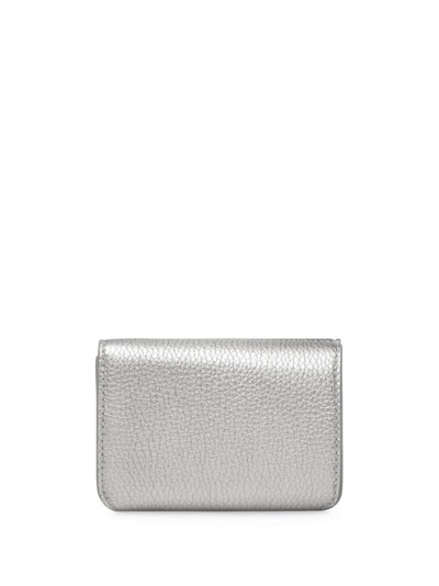 BALENCIAGA logo-print metallic leather wallet outlook