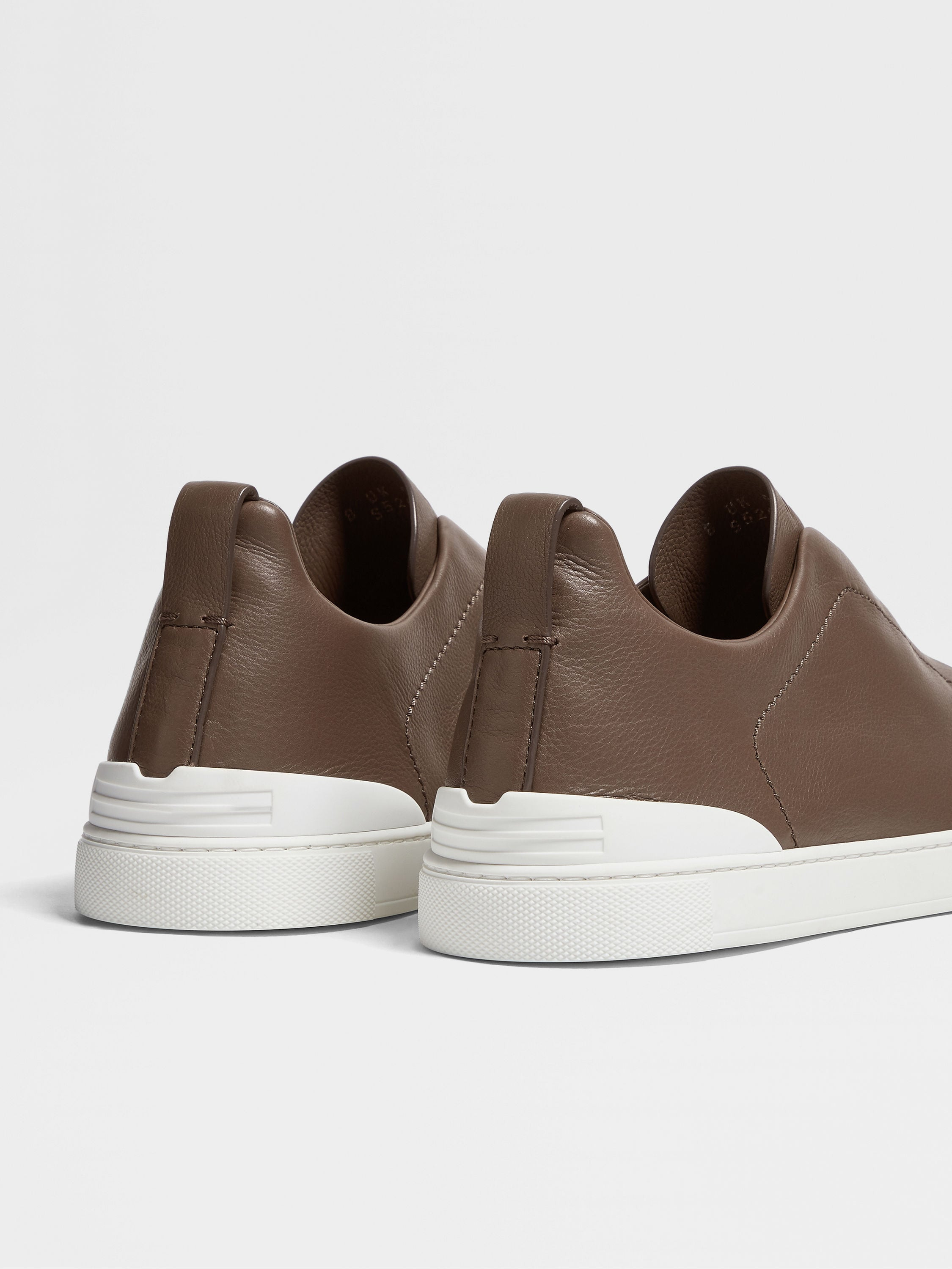 BROWN TRIPLE STITCH™ SECONDSKIN SNEAKERS - 2
