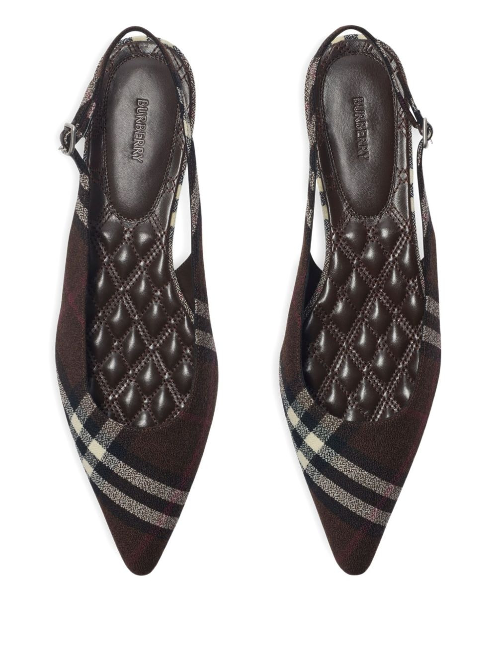 check slingback flat pumps - 3