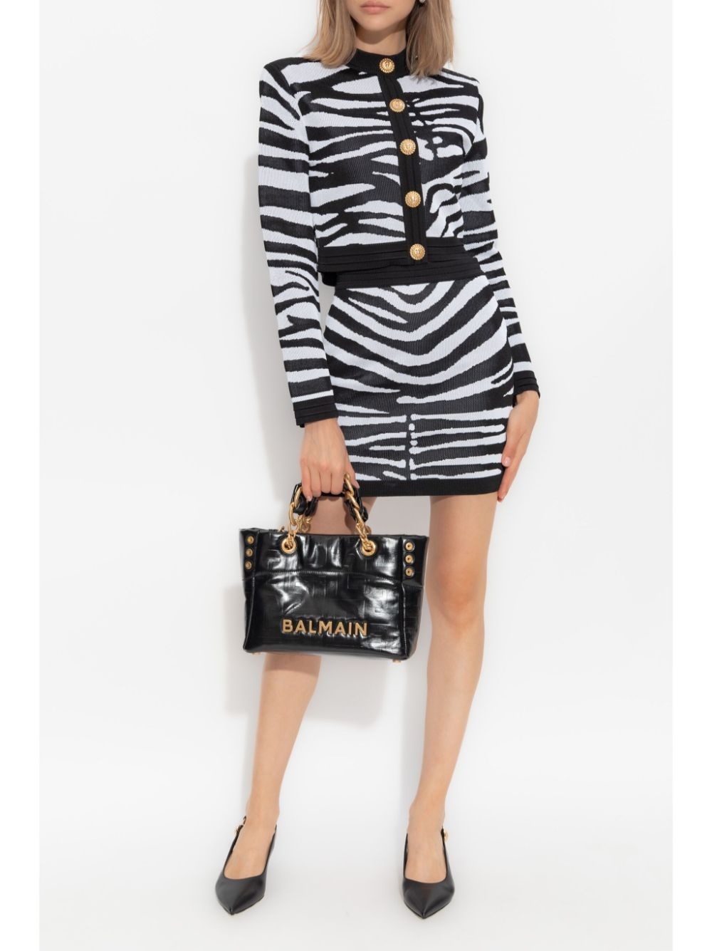 zebra-print cardigan - 2