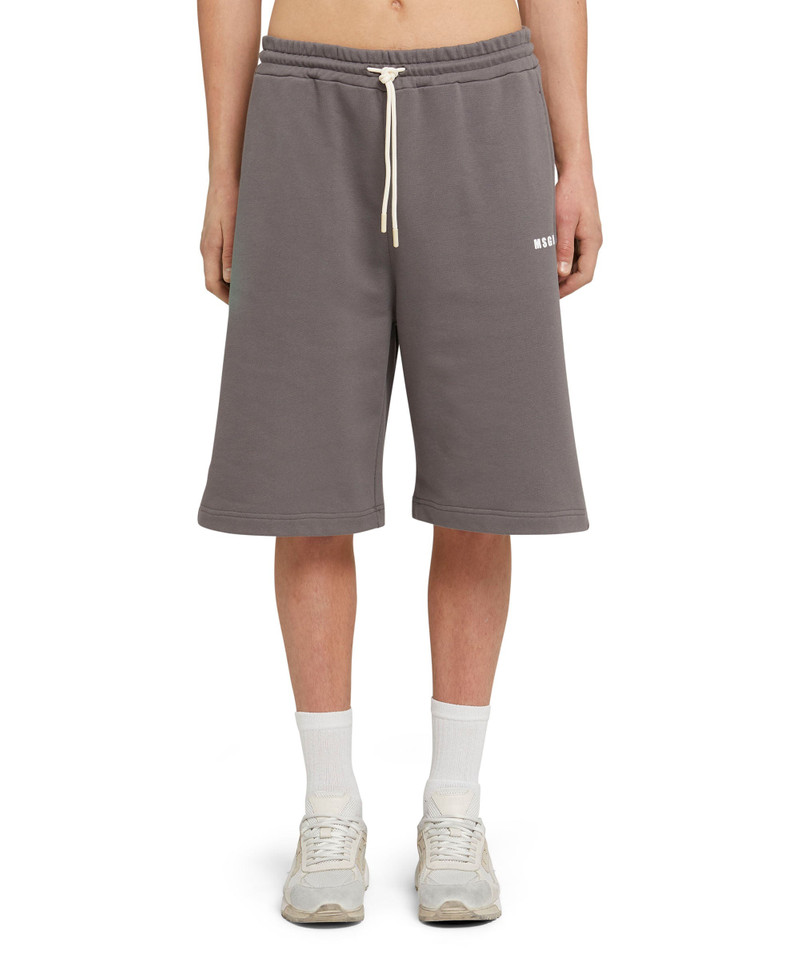 MSGM "FANTASTIC GREEN INVERSE SERIES" organic cotton sweat Bermudas outlook