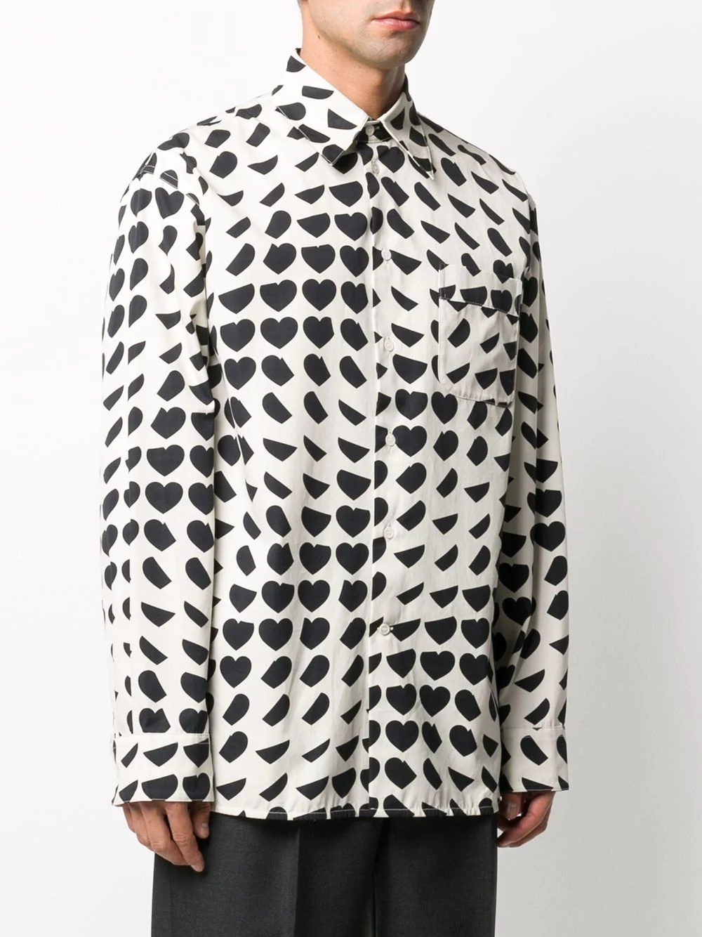 heart print shirt - 3