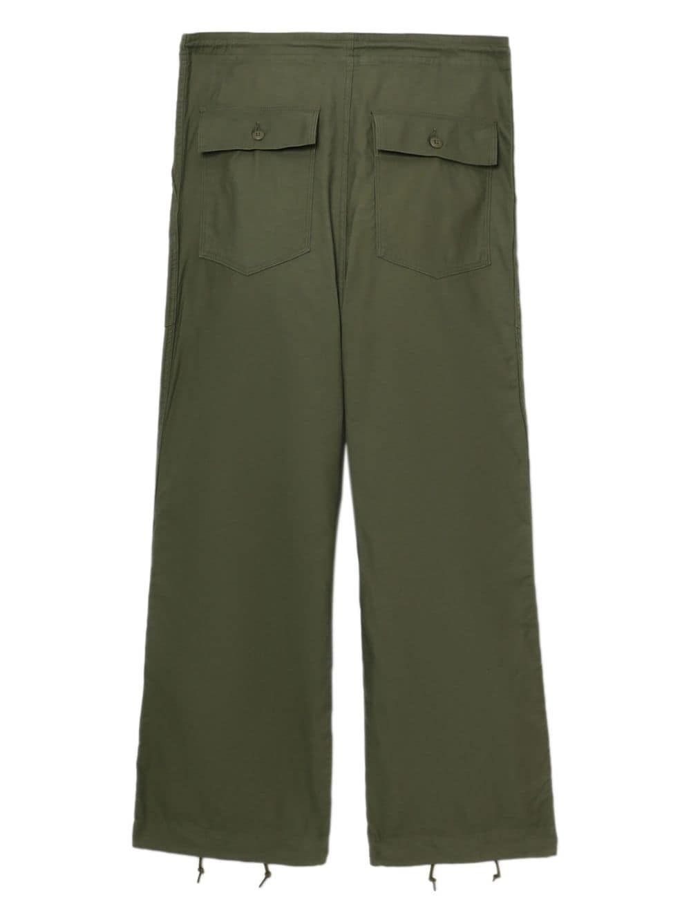 straight-leg cotton trousers - 6