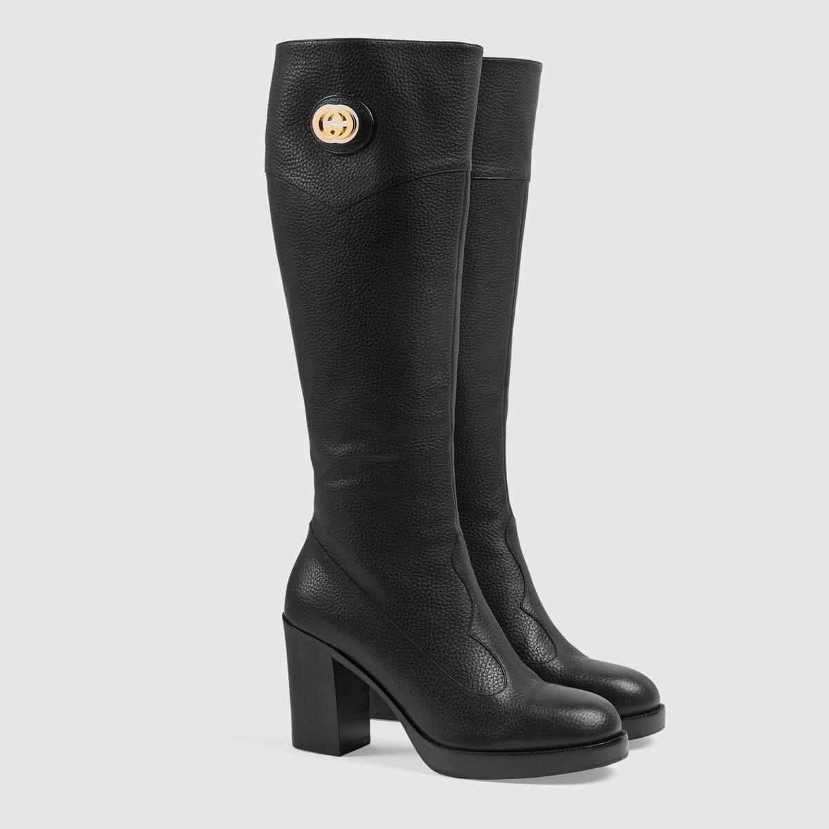 Women's knee-high boot with Interlocking G - 2