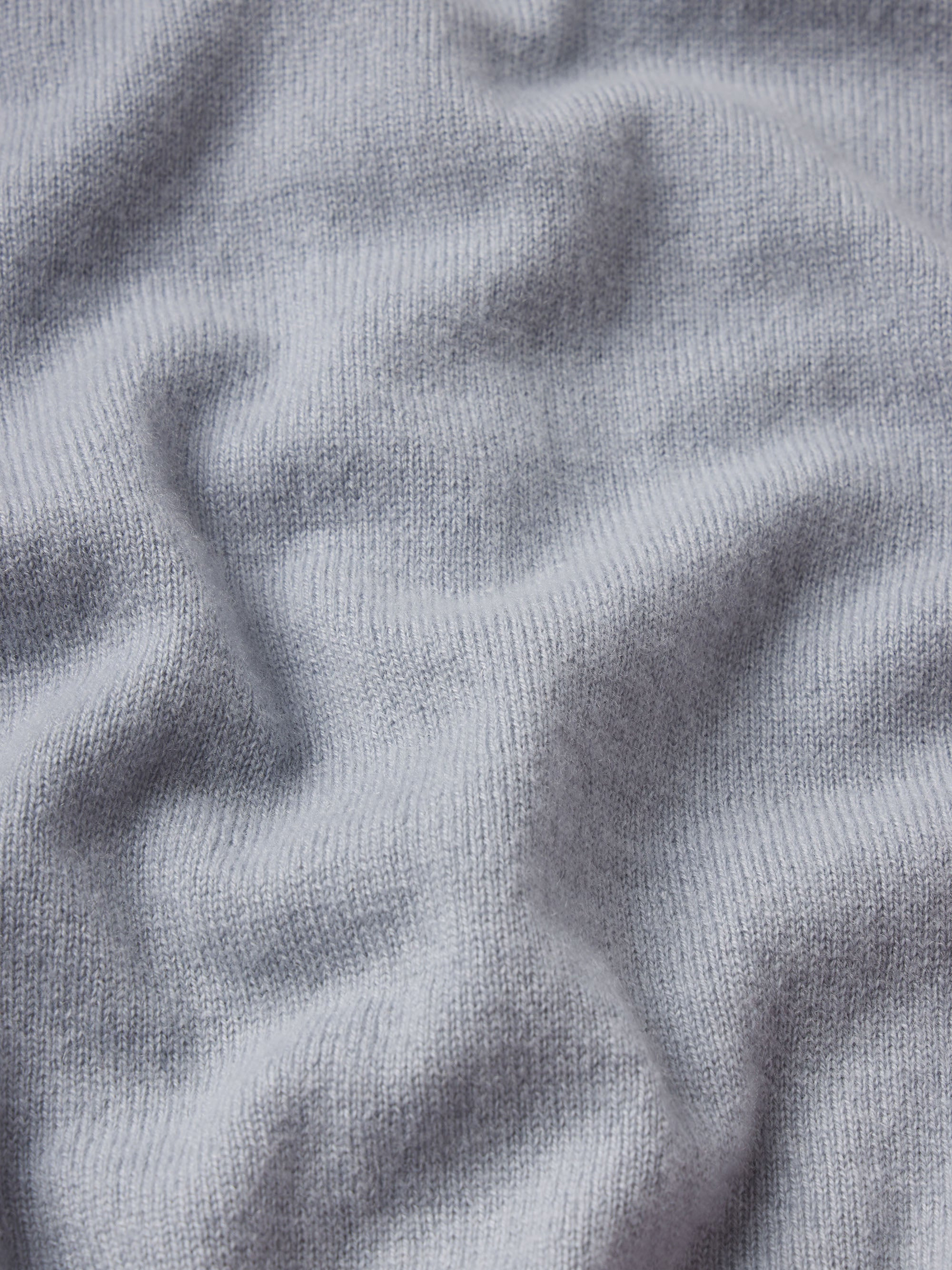 The Cashmere Mix Trim Cardi in Grey Blue - 7