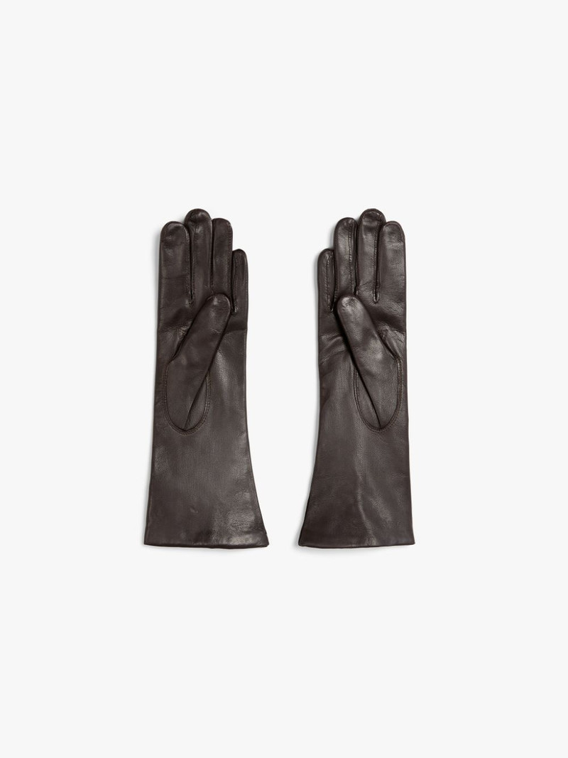 MOCHA HAIRSHEEP LEATHER CASHMERE LINED GLOVES 3