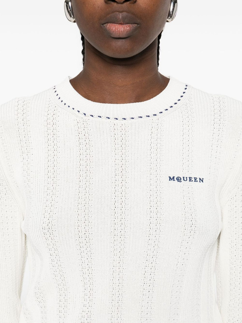 logo-embroidered ribbed-knit top 5