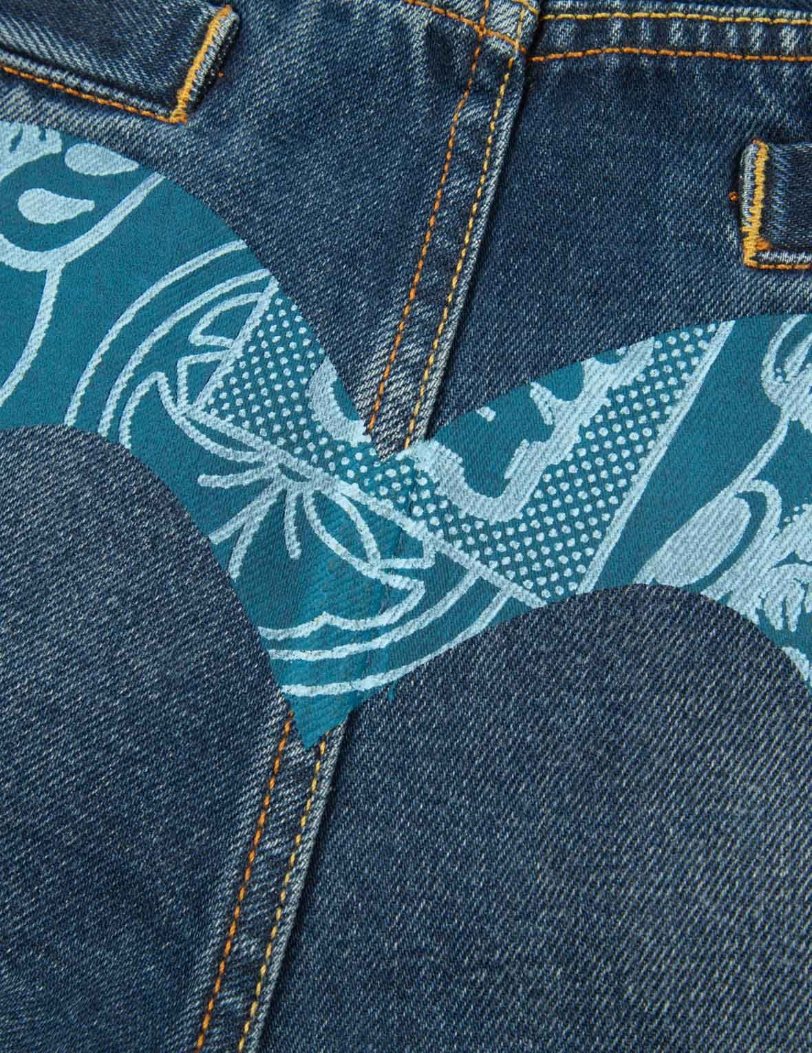 DAICOCK WITH TEAR-OFF POSTER PRINT CARROT-FIT JEANS #2017 - 10