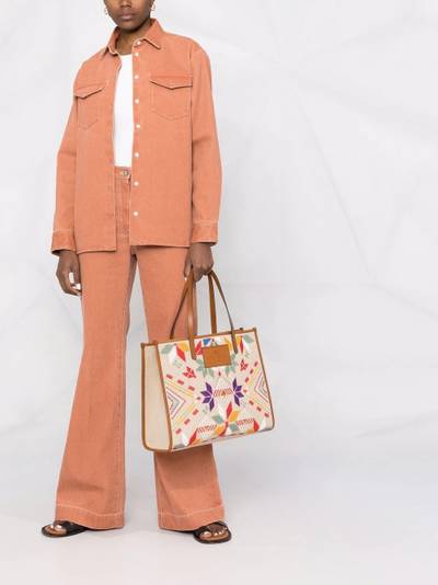 Etro logo-patch tote bag outlook