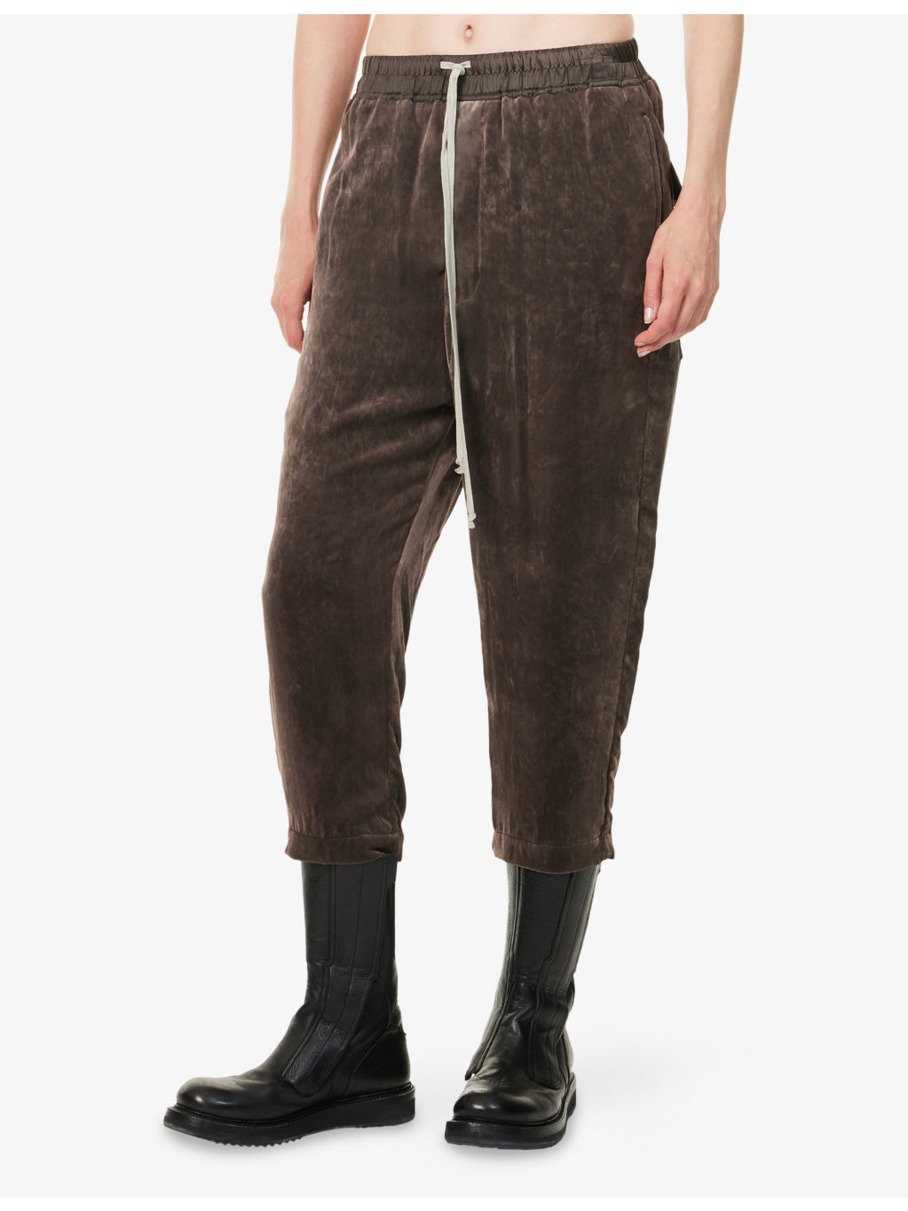 Astaires Cropped Silk-Blend Trousers - 3