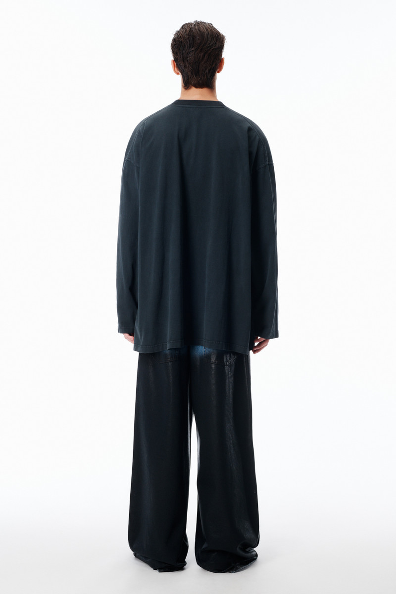 Long Sleeve Shield Graphic Tee in Jersey Oversized 4