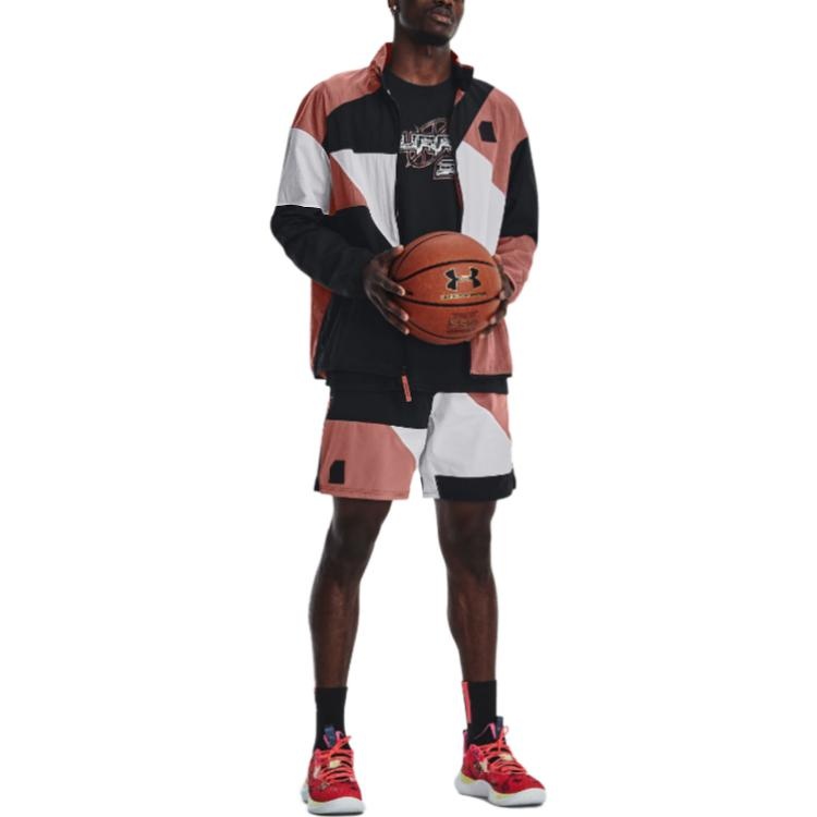 Under Armour Curry Woven 7 inch Basketball Shorts 'Black Pink White' 1377306-604 - 3