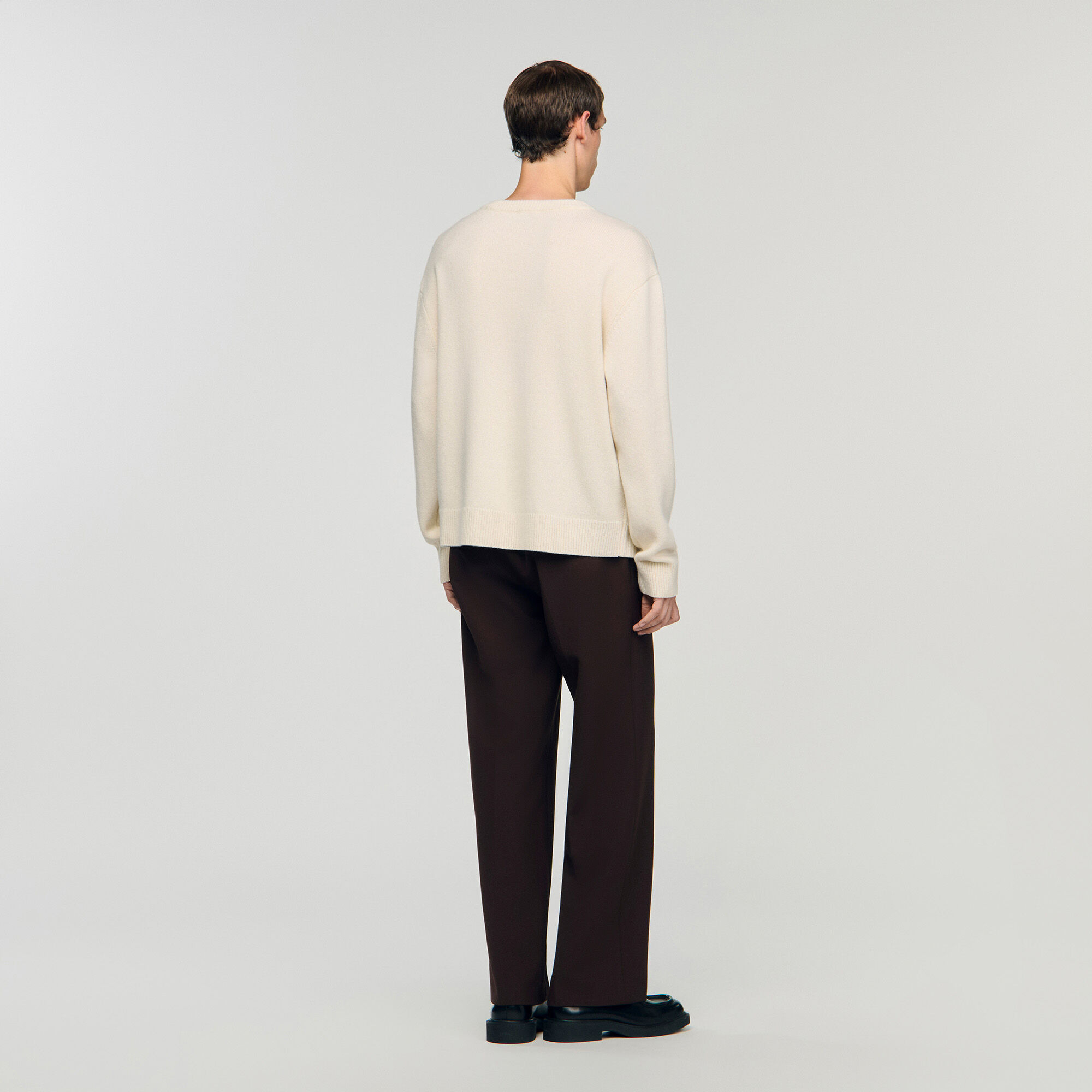 WOOL SWEATER WITH FLOWER DETAIL - 5