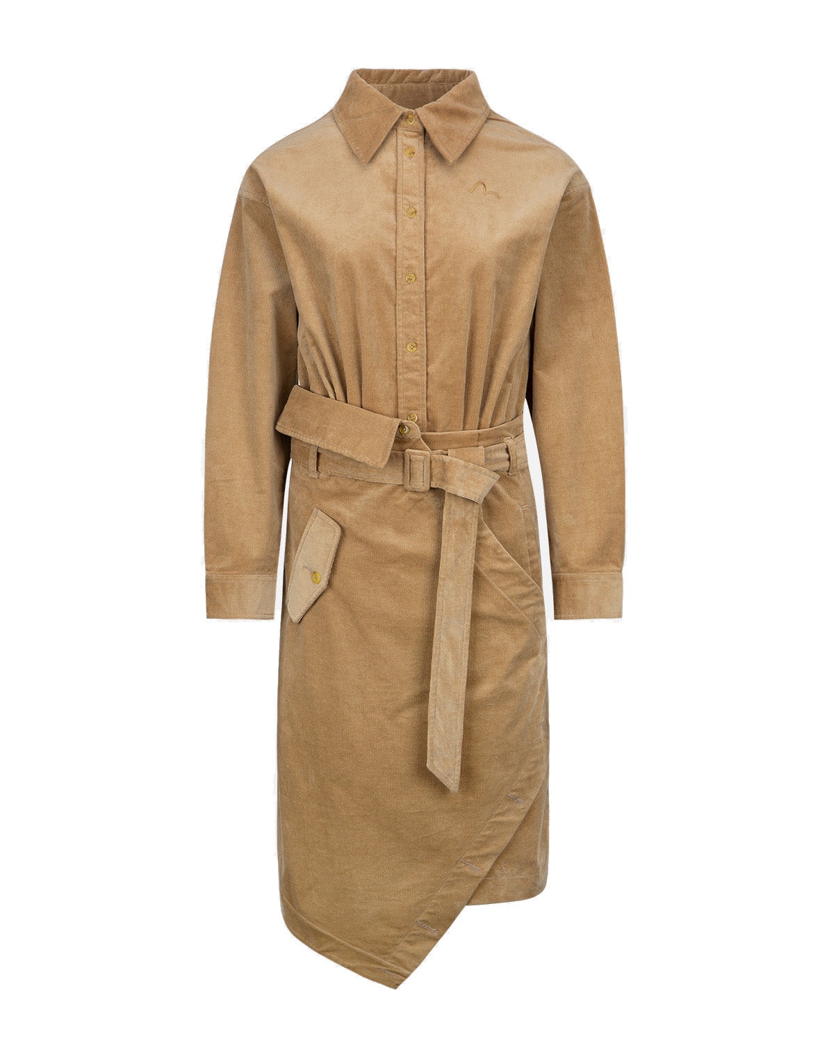 Logo Embroidered Corduroy Dress - 18