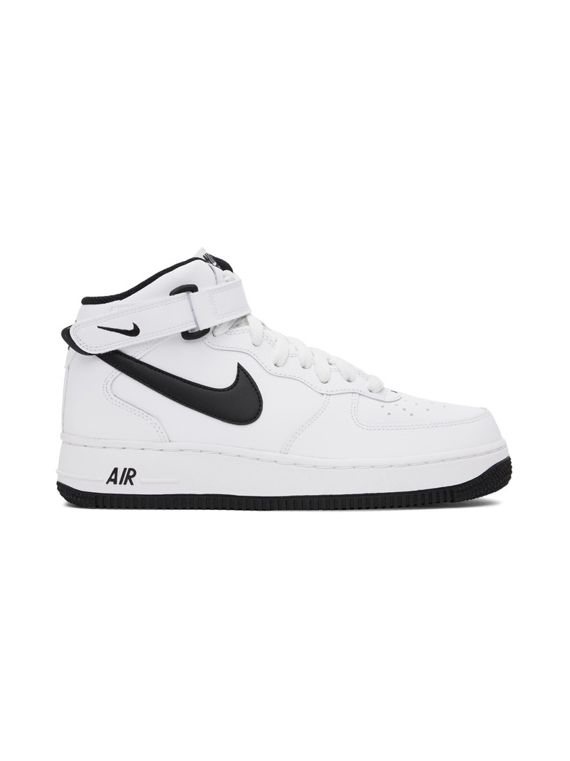 White & Black Air Force 1 '07 Sneakers - 1