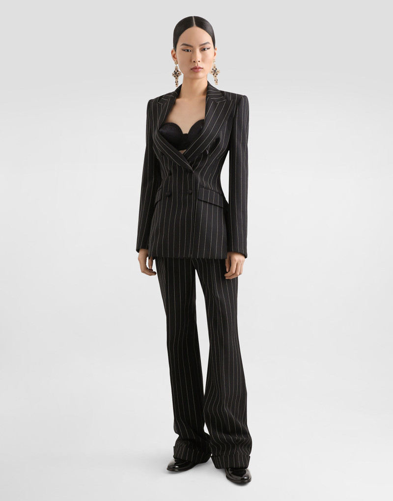 Dolce & Gabbana Double-breasted pinstripe wool jacket outlook