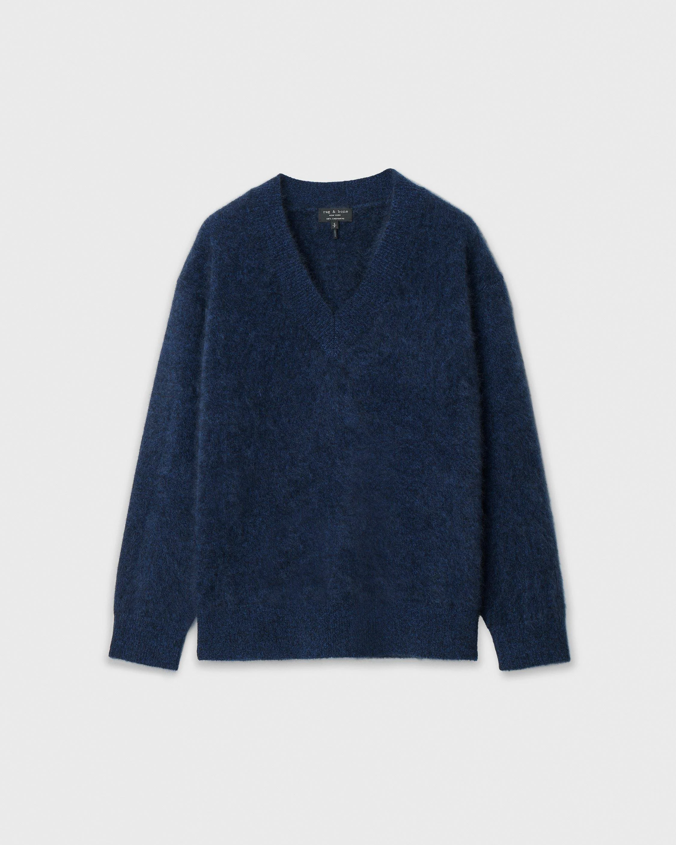 Jada Brushed Cashmere V-Neck - 1