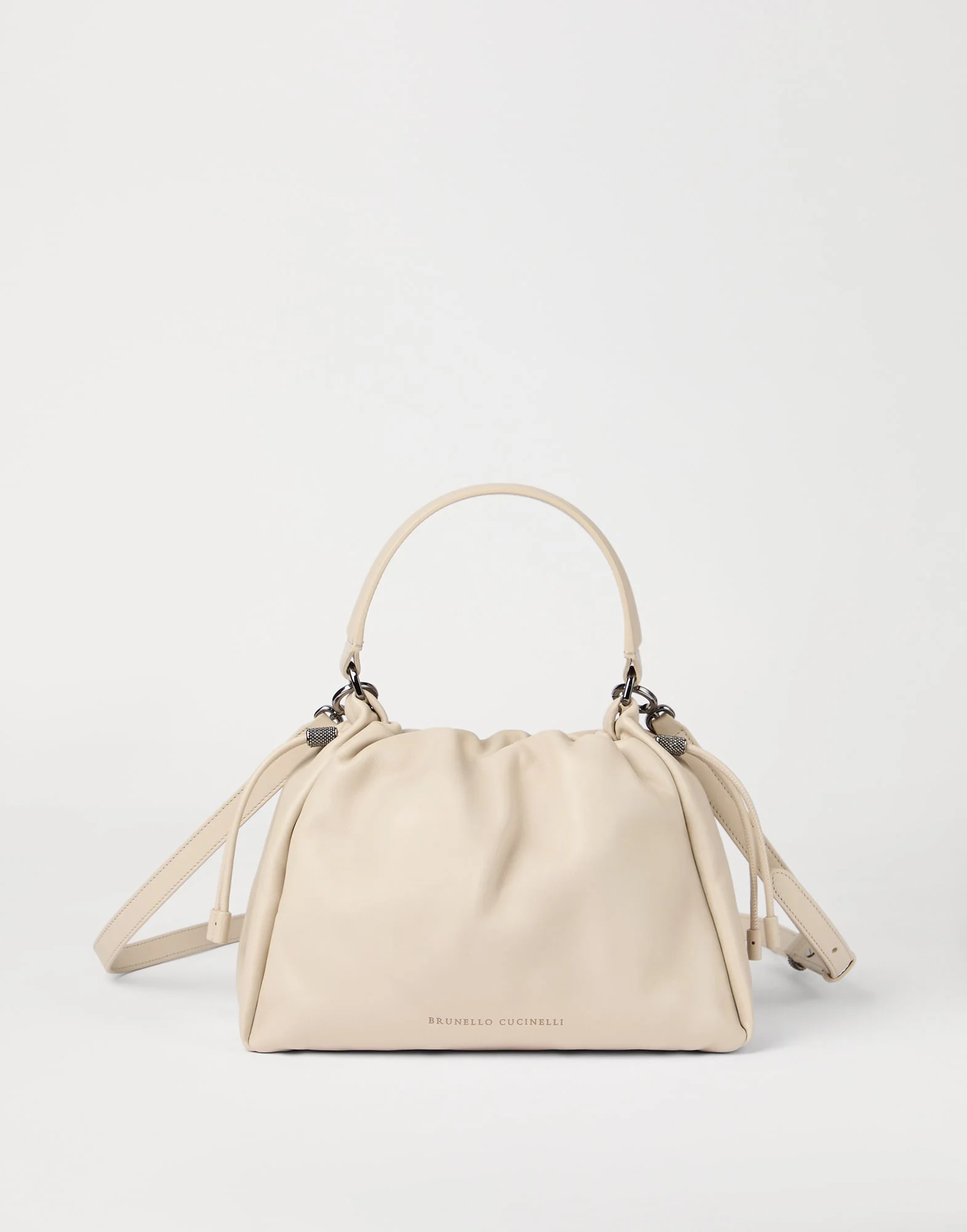 Mellow small bucket bag in soft leather with monili - 1