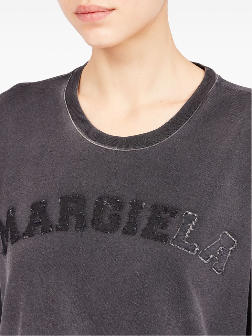 logo-embroidered cotton T-shirt - 7