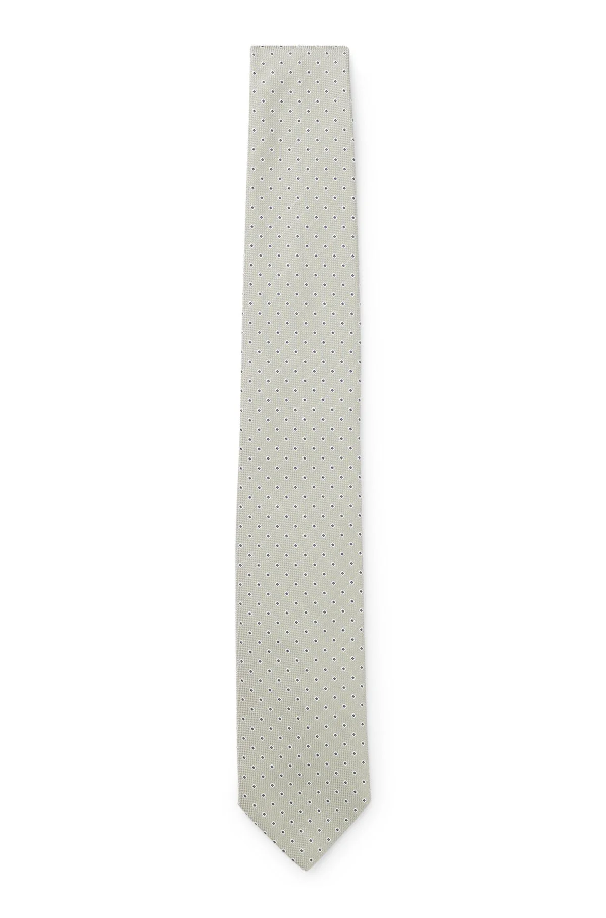SILK-BLEND TIE WITH MICRO PATTERN - 1