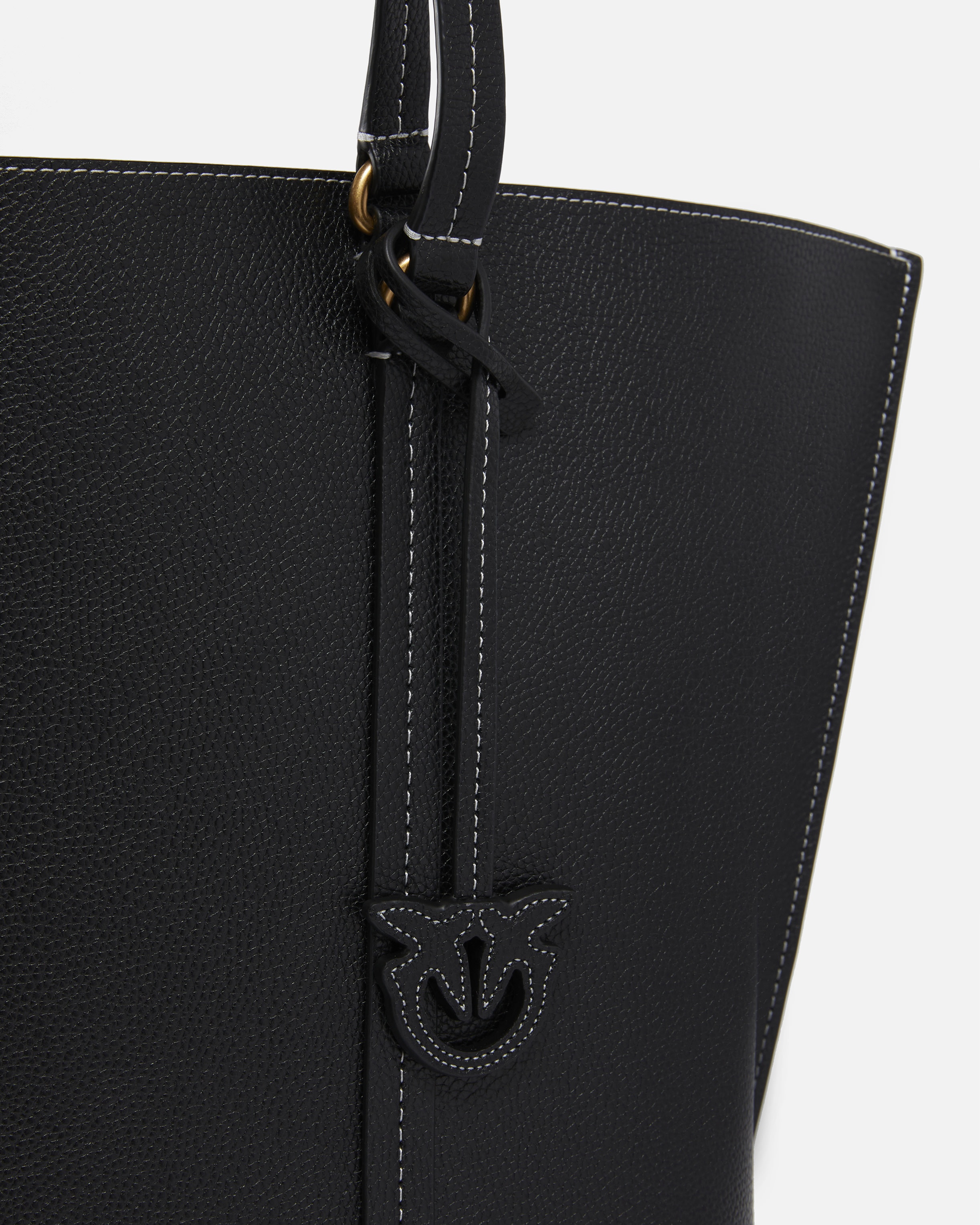 LARGE TUMBLED LEATHER SHOPPER BAG - 3