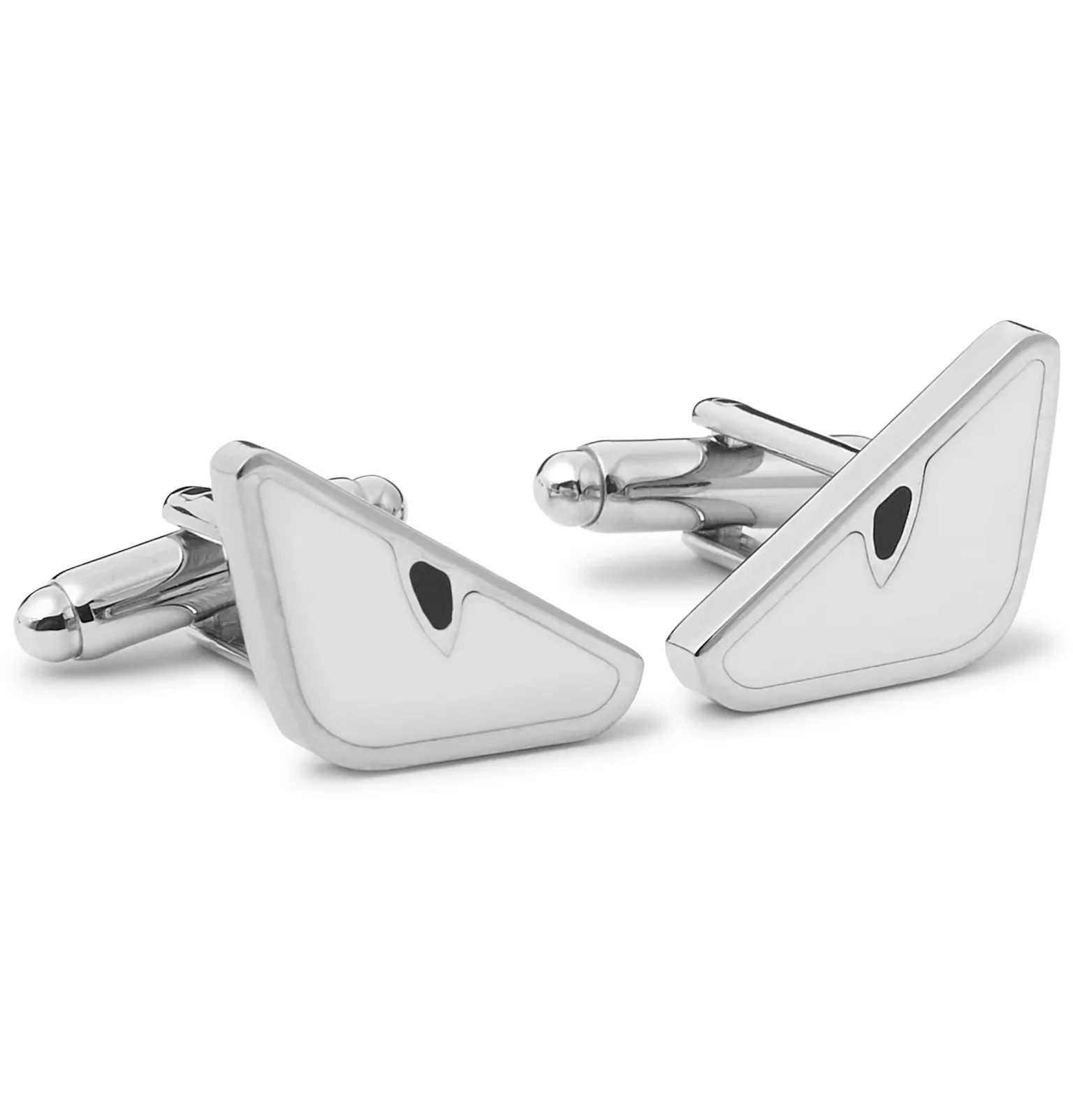 Palladium-Plated and Enamel Cufflinks - 1