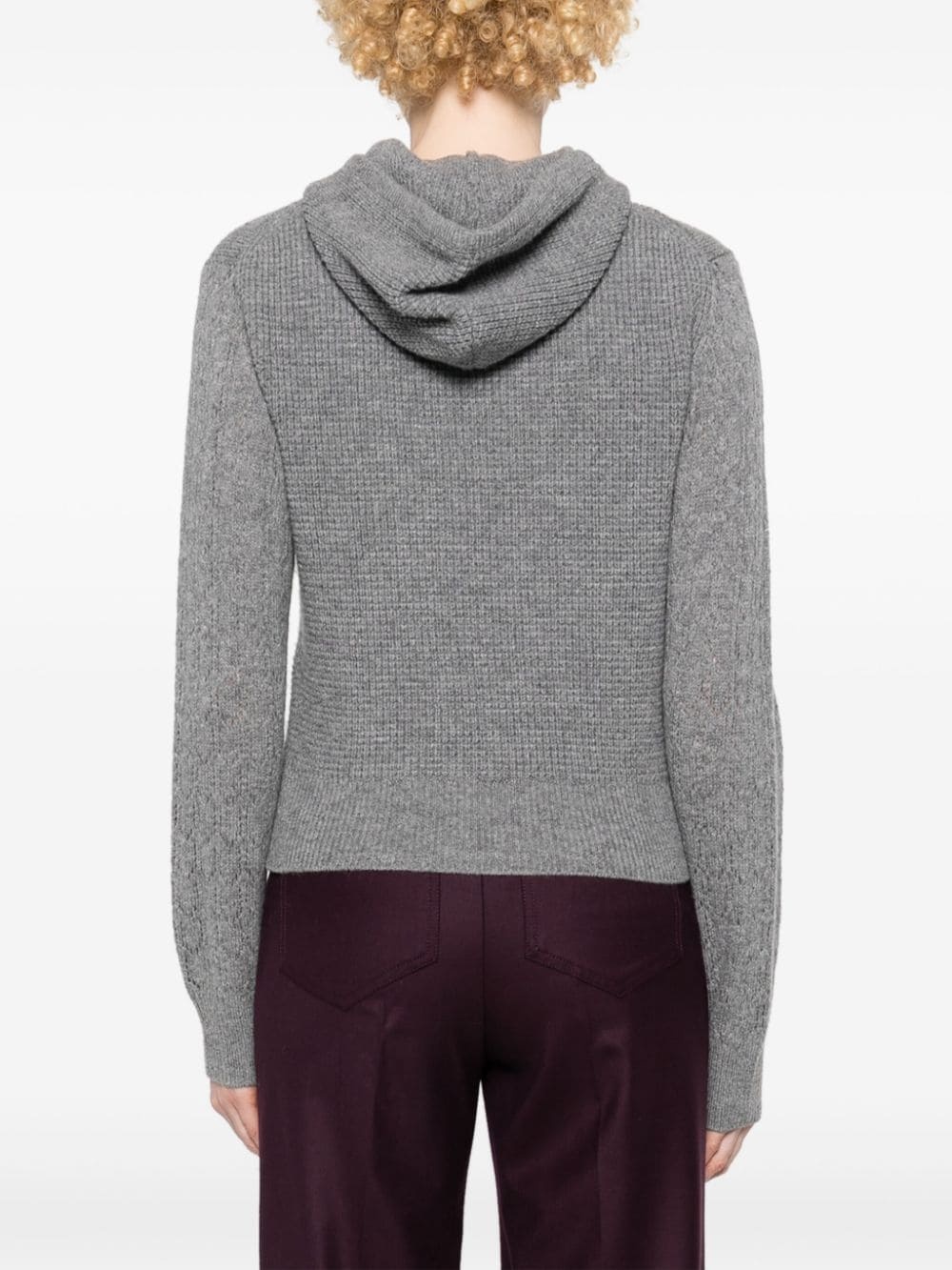hooded wool jumper - 4