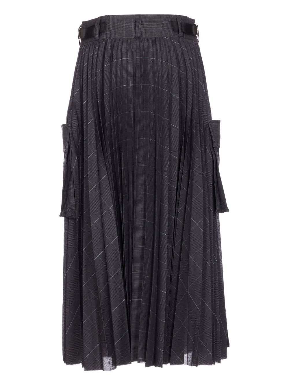 check-pattern pleated skirt - 2