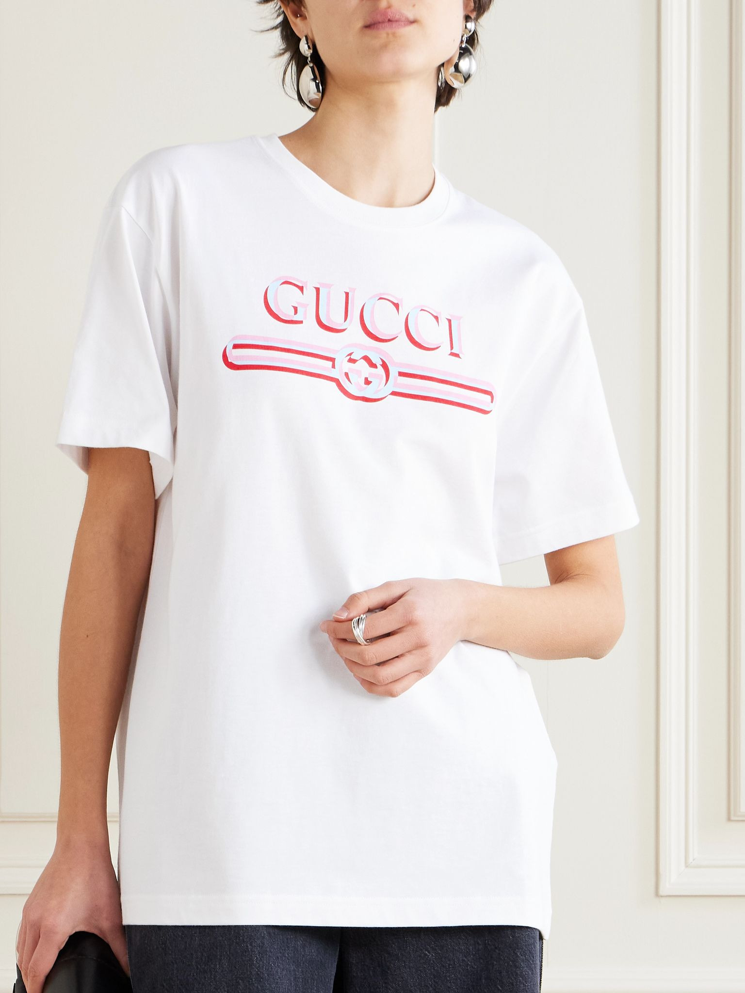 Printed cotton-jersey T-shirt White - 3