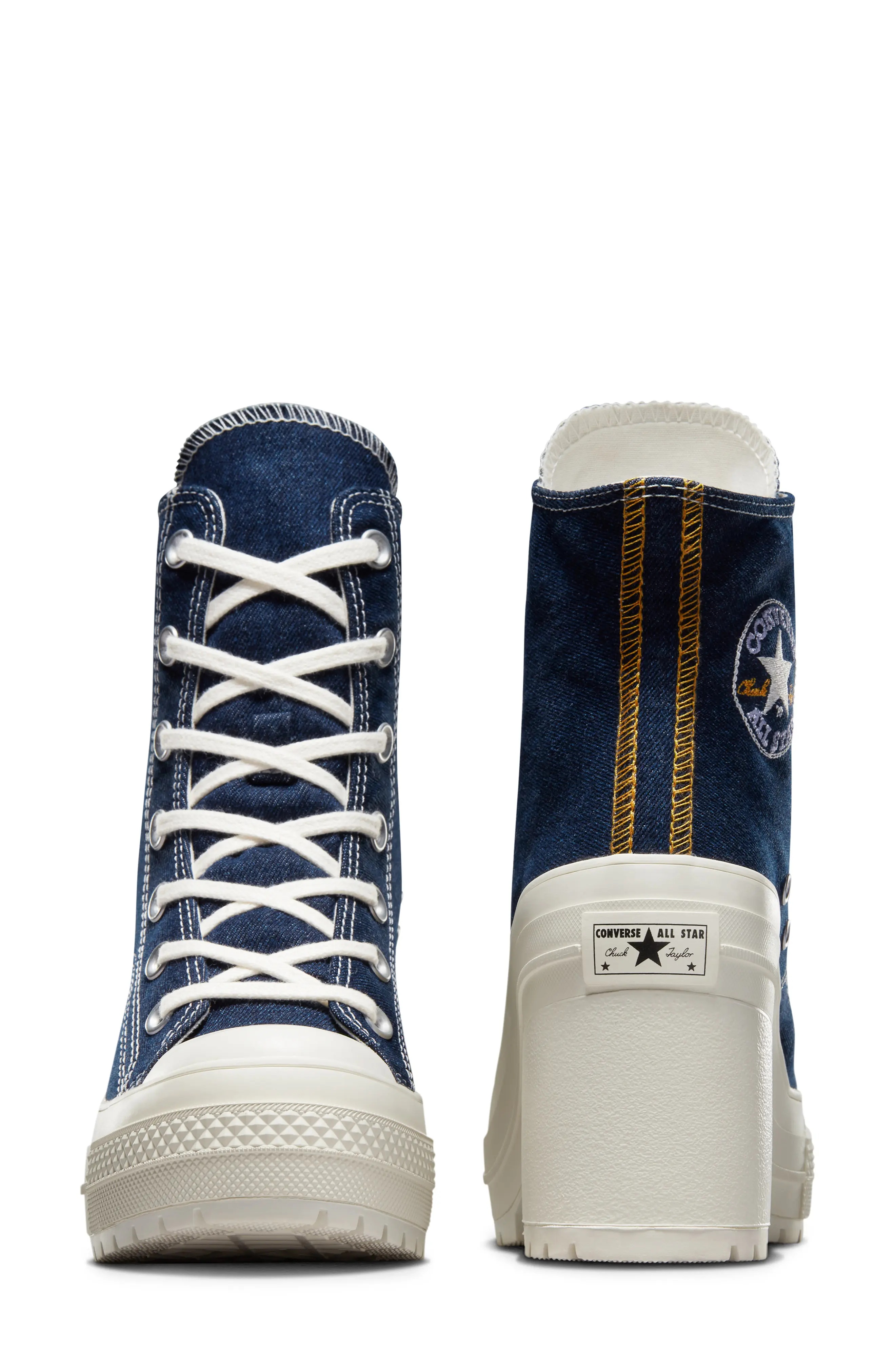 Converse Chuck 70 De Luxe Block Heel Sneaker in Navy/Egret/Golden ...