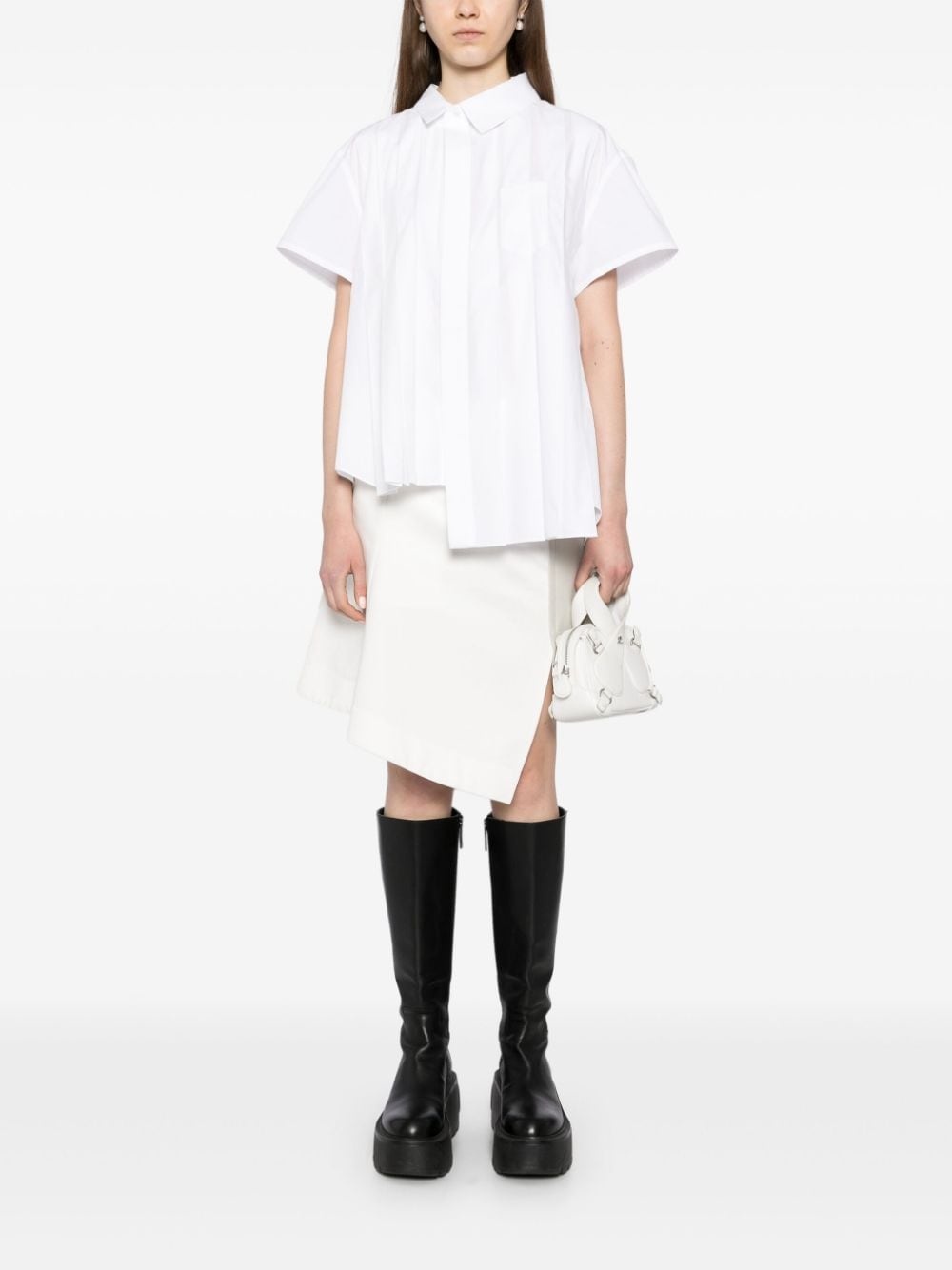 asymmetric cotton shirt - 2