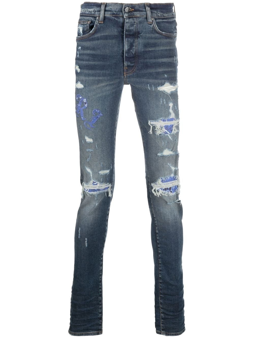 Old English logo skinny jeans - 1