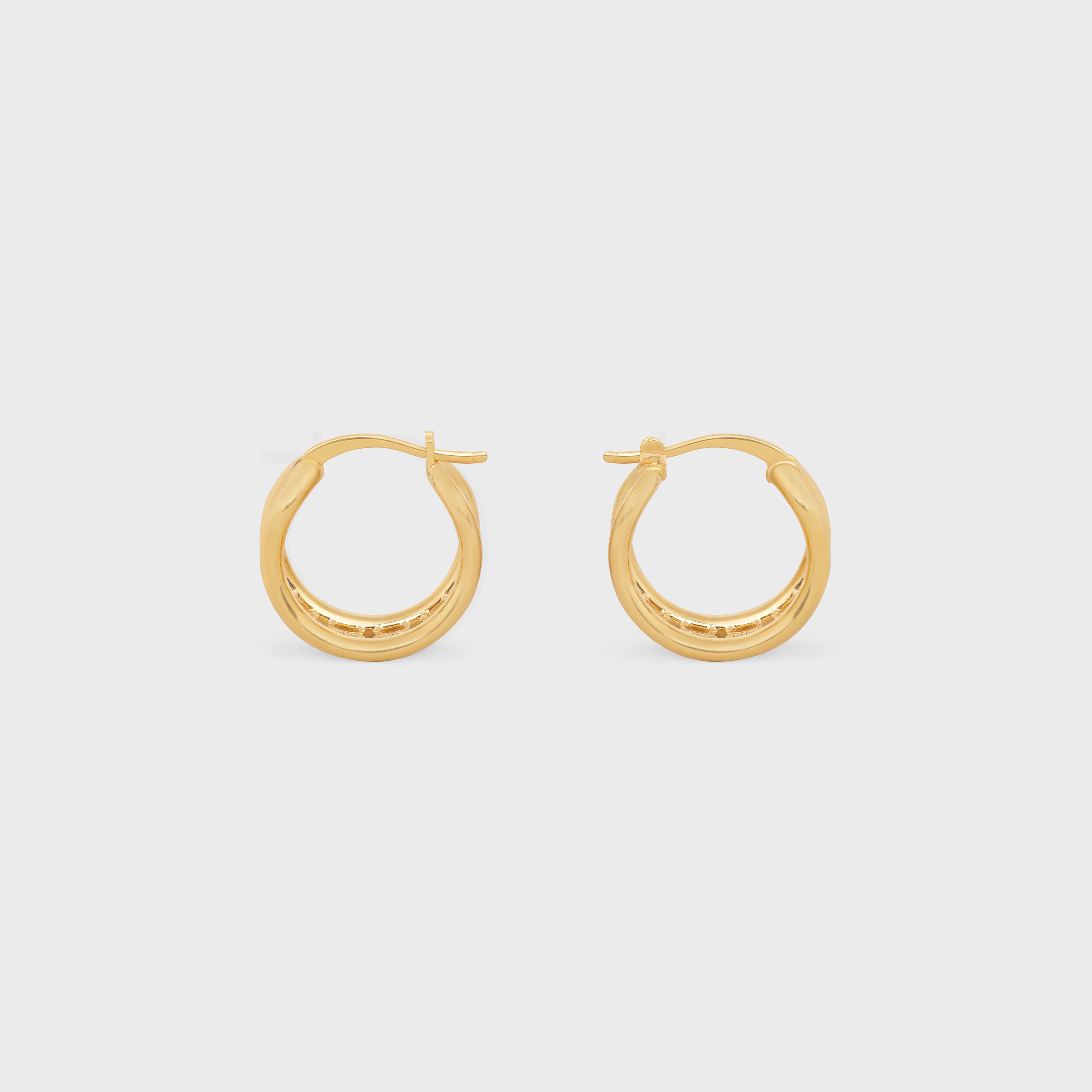 Triomphe Multi Hoops in Brass with Gold Finish - 1