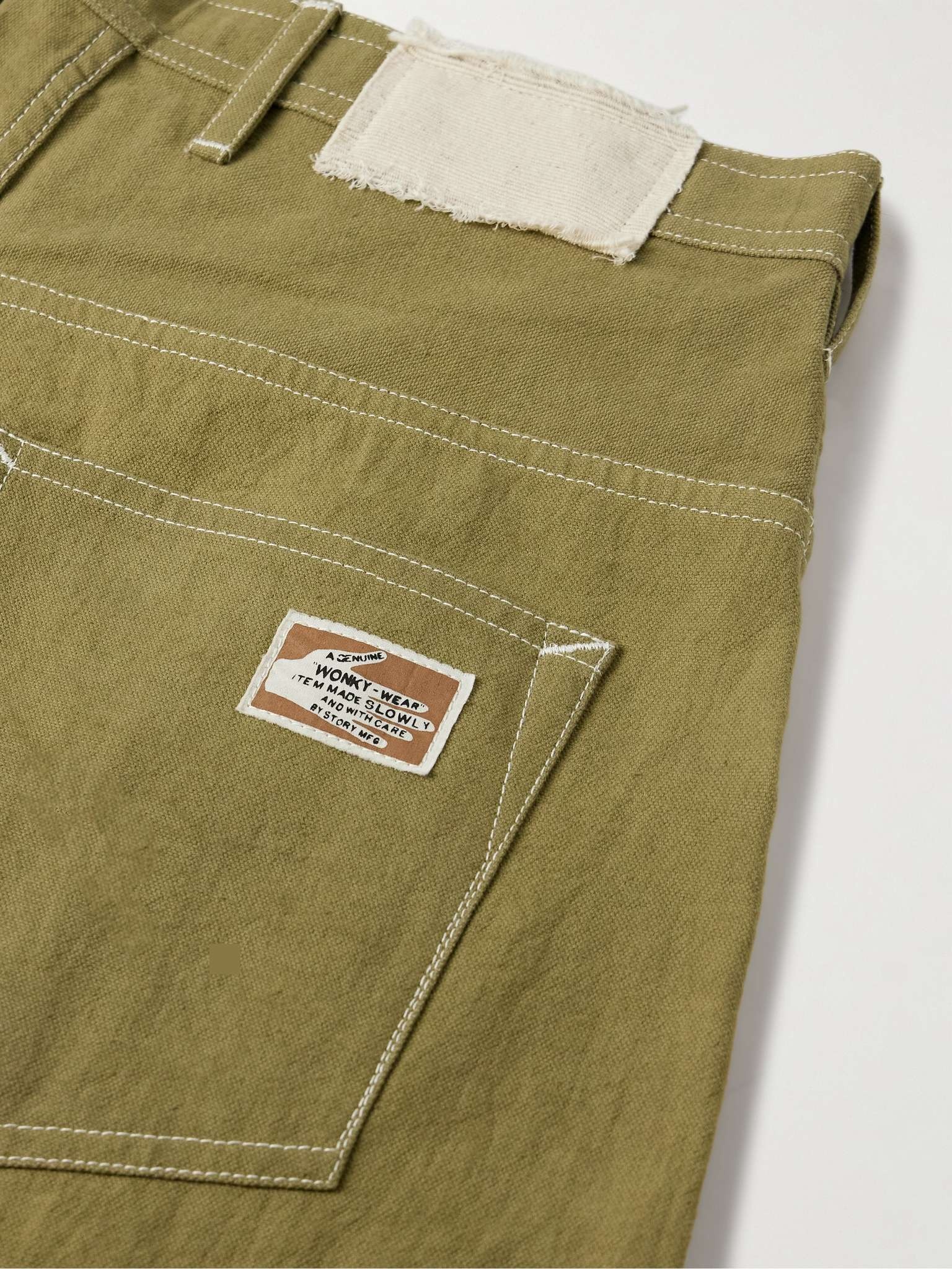 Lush Wide-Leg Pleated Organic Cotton-Canvas Trousers - 5