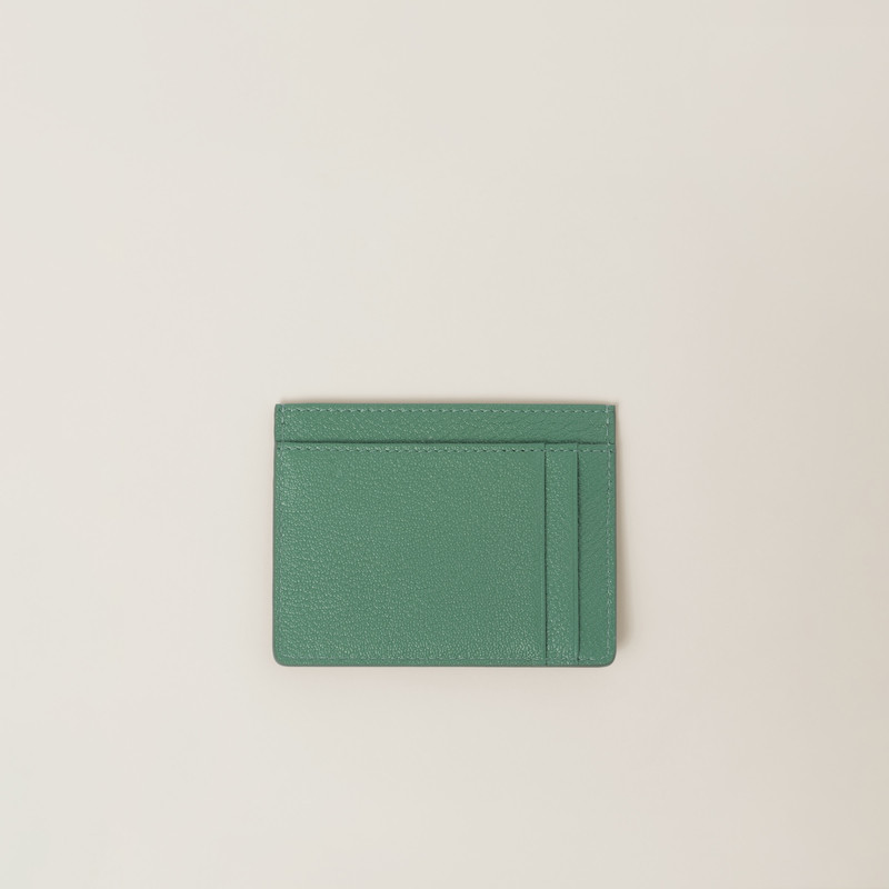 Miu Miu Madras leather card holder outlook