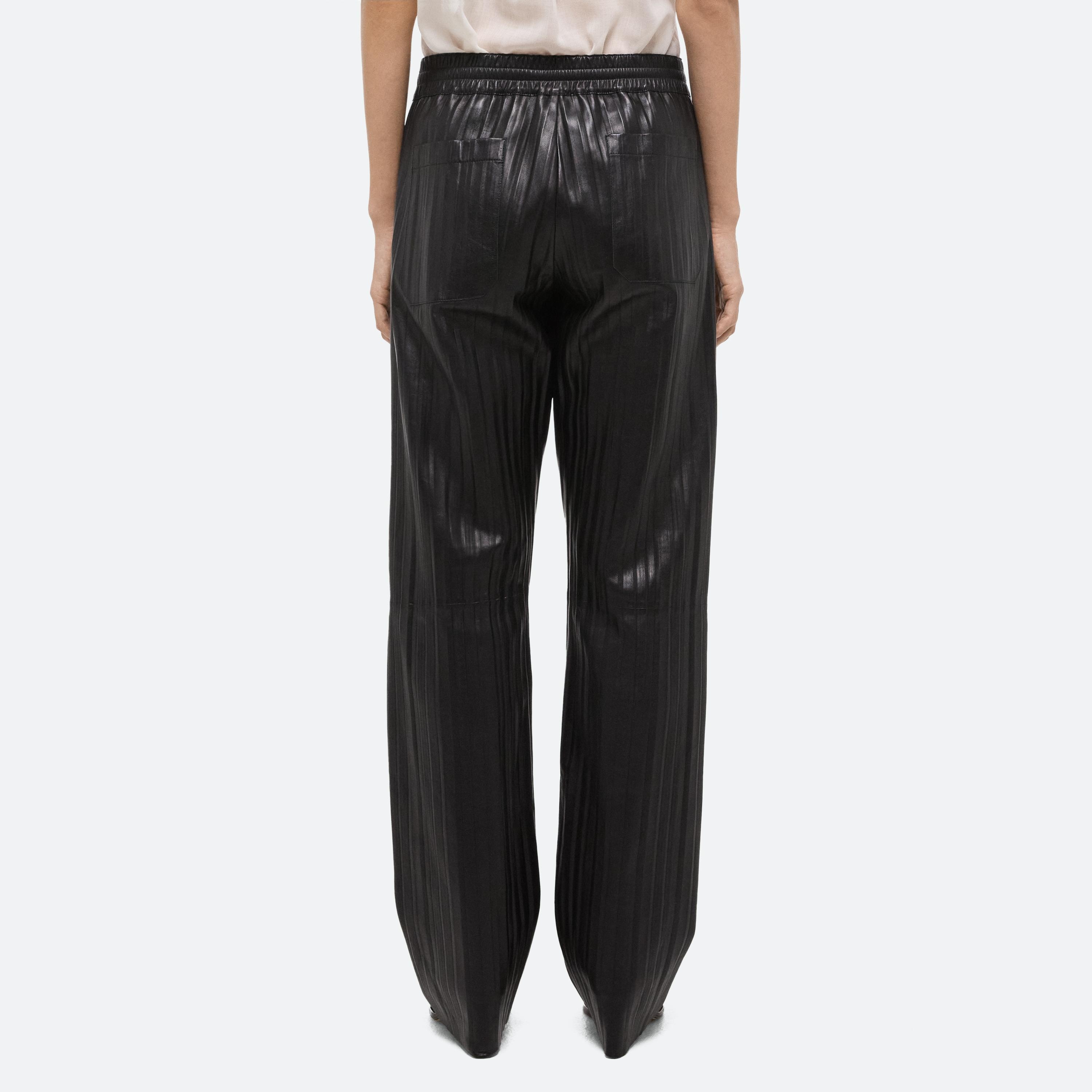 PLEATED LEATHER CAR TROUSER - 6