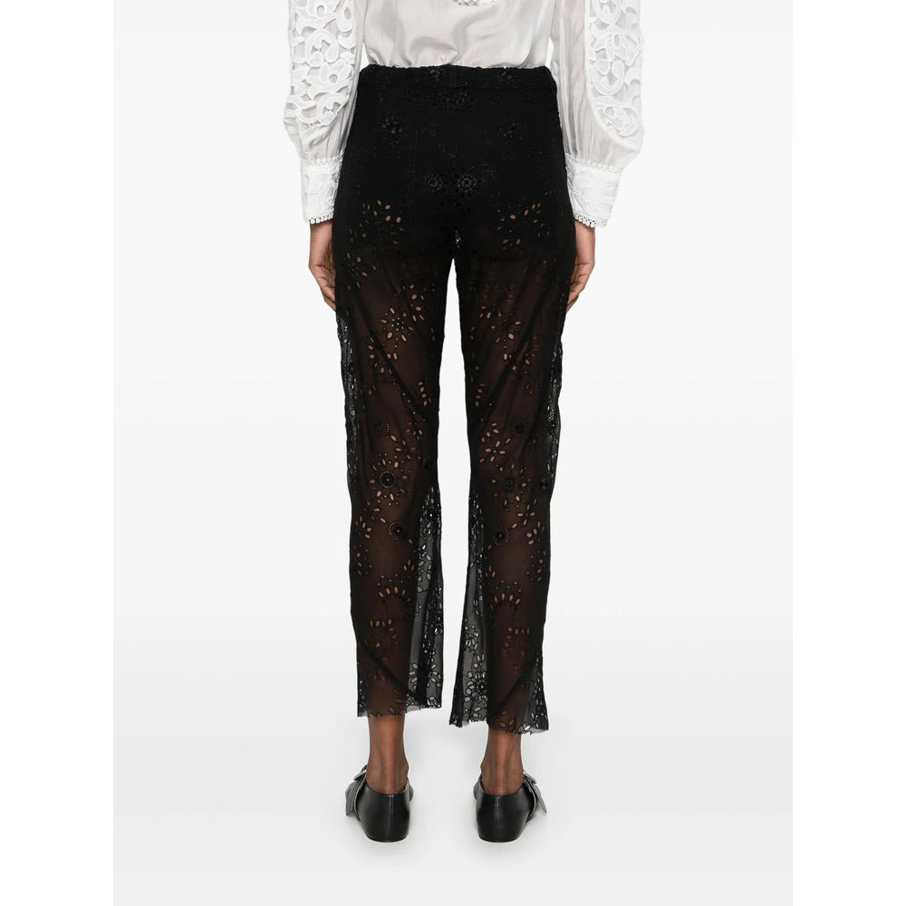 Ann Demeulemeester Black Trousers - Cropped Trousers Women - 5
