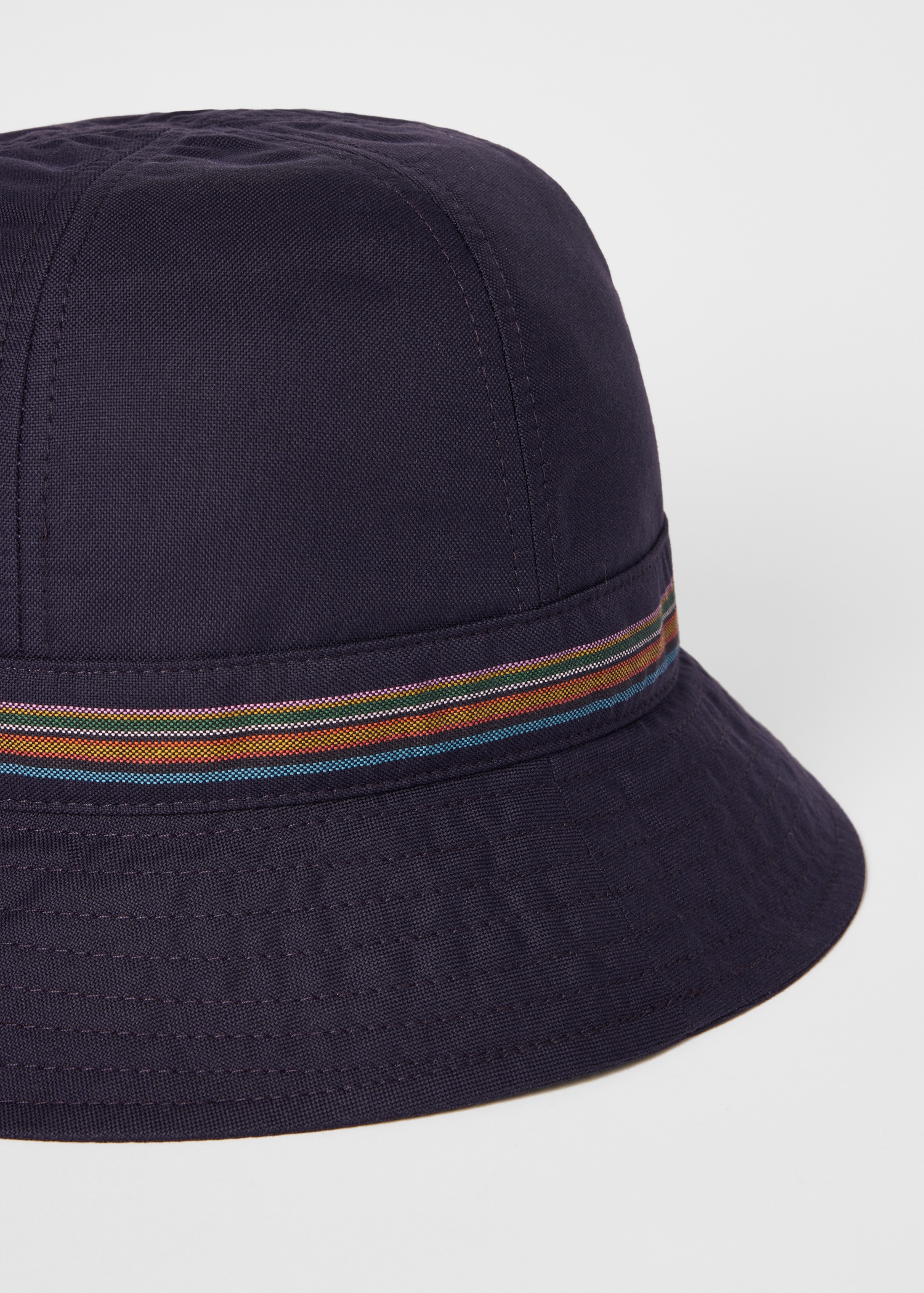 Navy 'Signature Stripe' Band Bucket Hat - 2