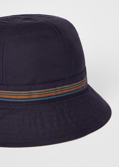 Paul Smith Navy 'Signature Stripe' Band Bucket Hat outlook
