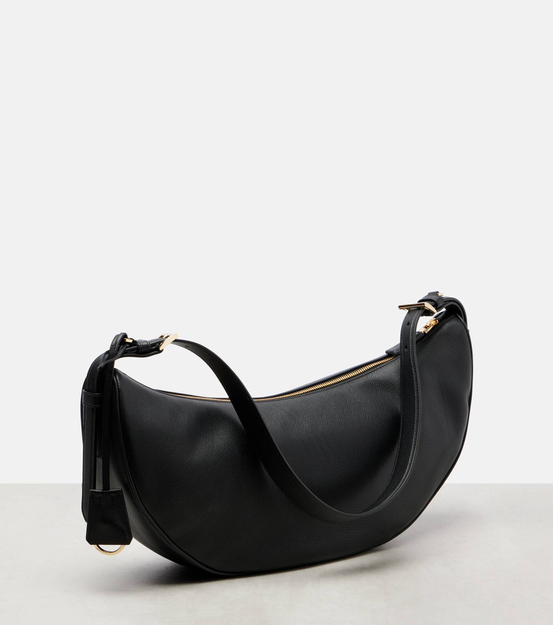 Demi-Lune Large leather shoulder bag - 4