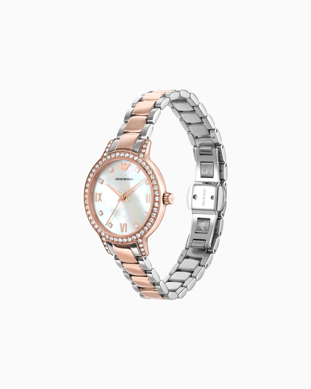 THREE-HAND TWO-TONE STAINLESS STEEL WATCH - 2