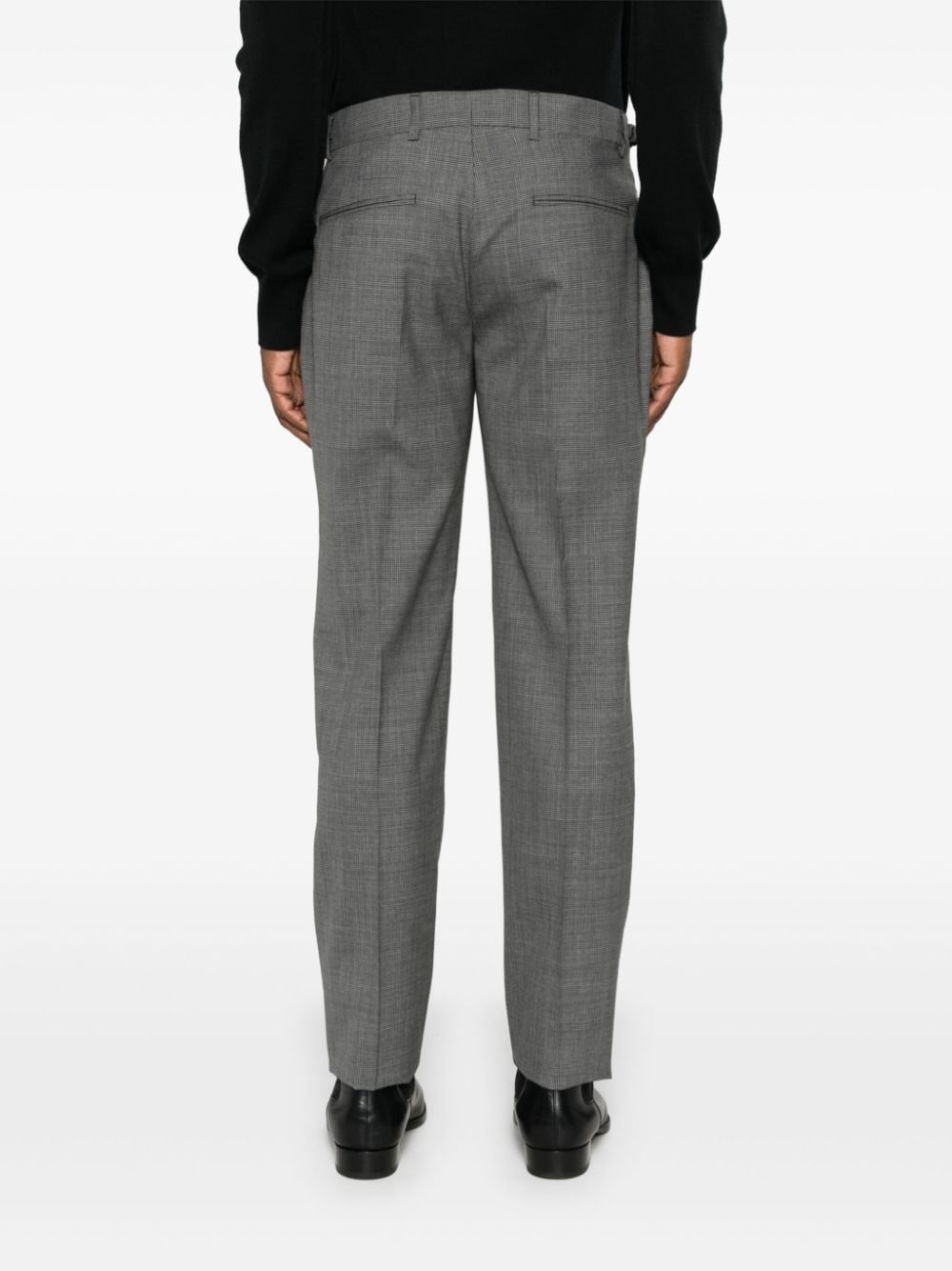 dogtooth-pattern tailored trousers - 4