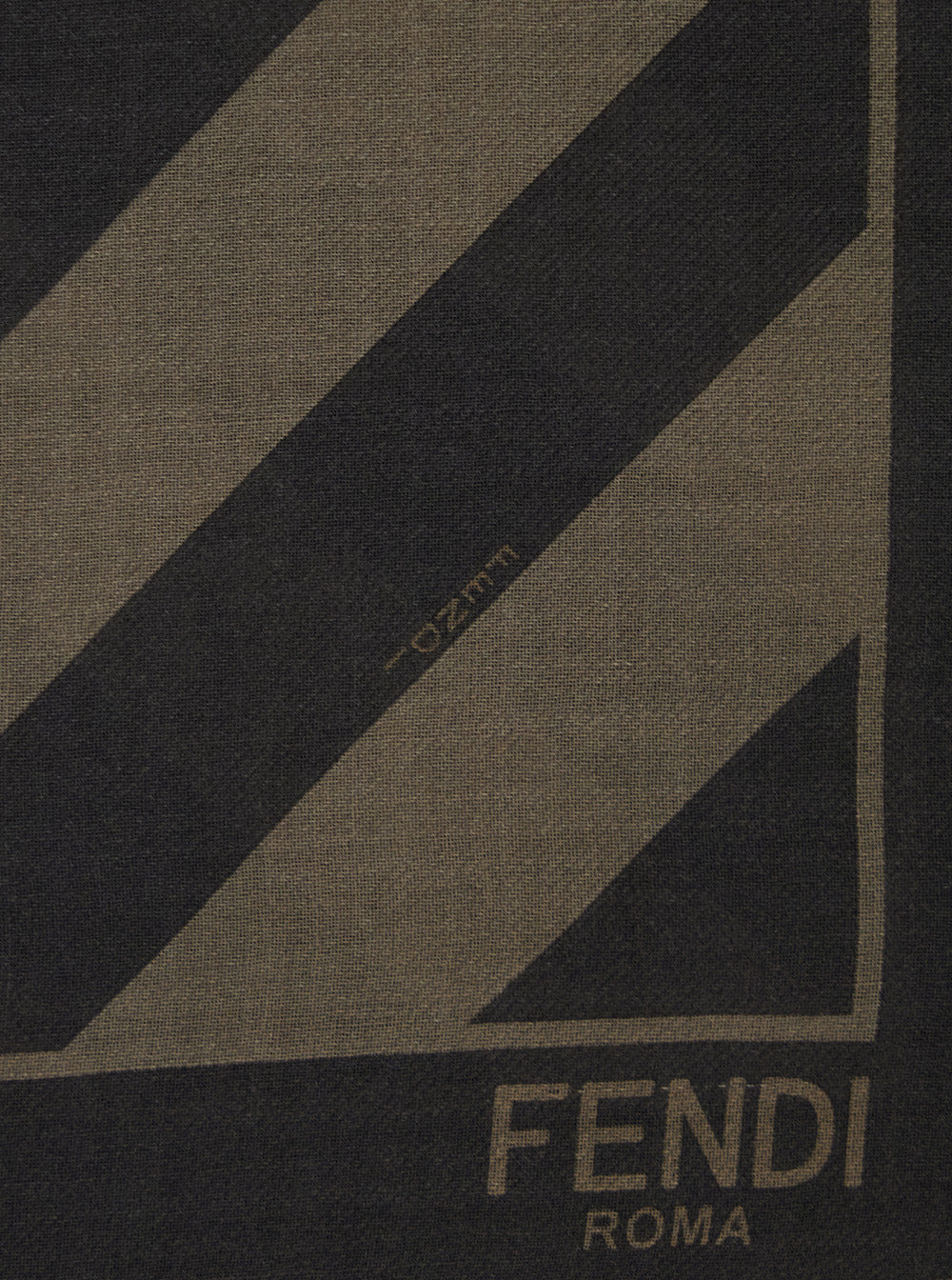 Fendi Men Beige Square Stole With All-Over Striped Motif And Logo Lettering On The Hem In Cotton And - 3