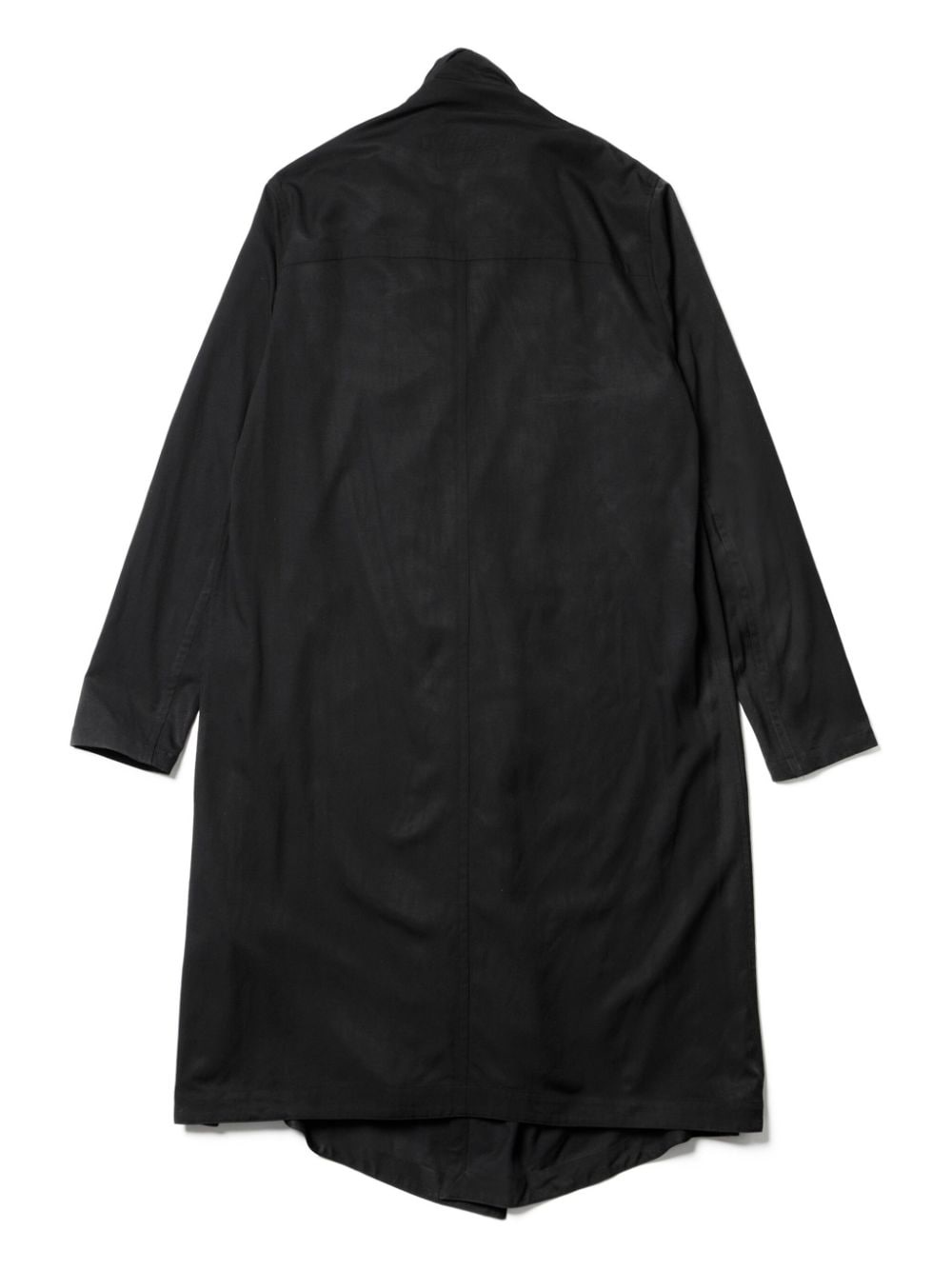 wrap-neck long shirt - 7