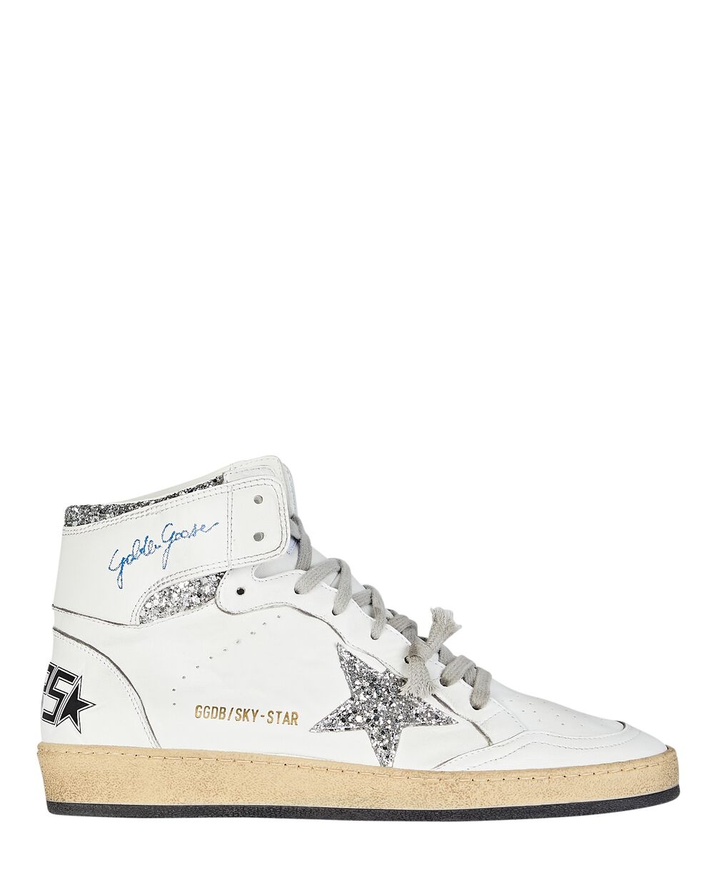 Sky Star Leather High-Top Sneakers - 1