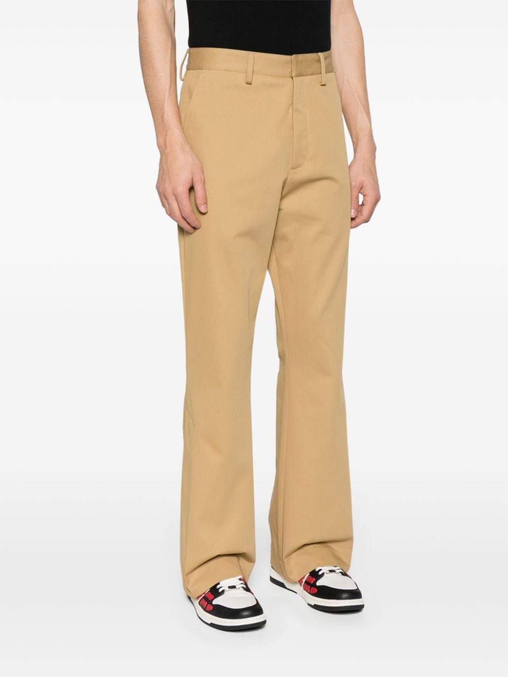cotton loose-leg chinos - 3