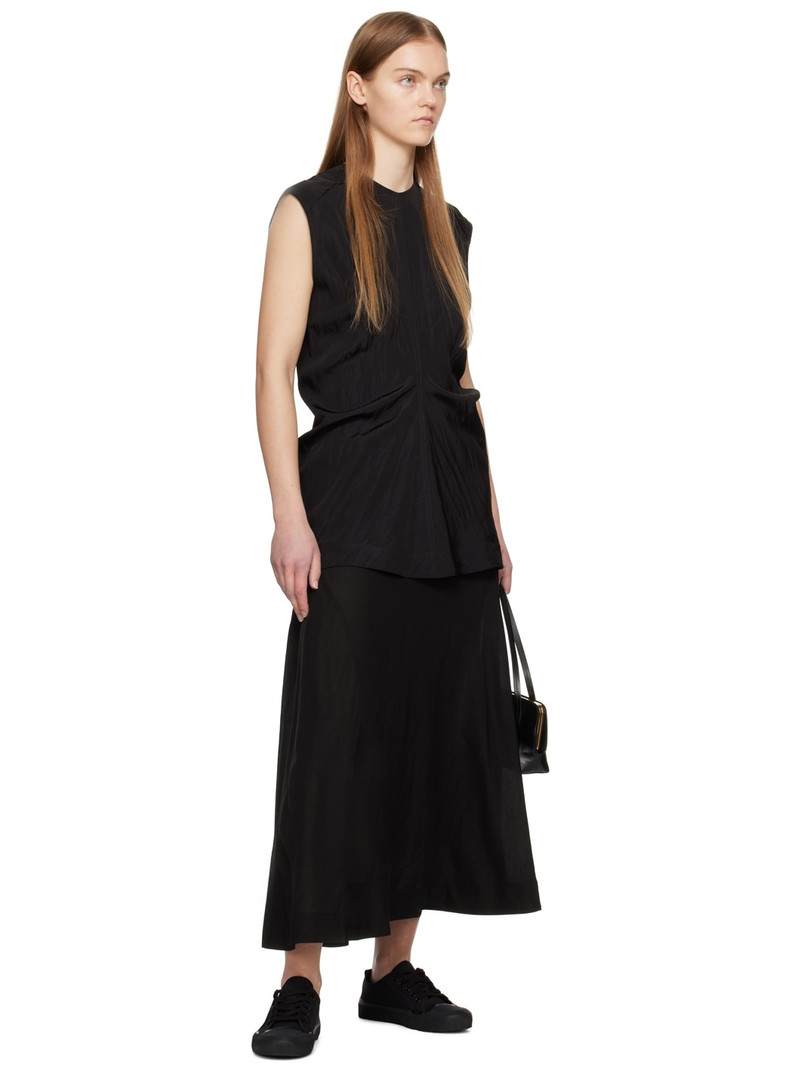 Studio Nicholson Black Centro Midi Skirt outlook