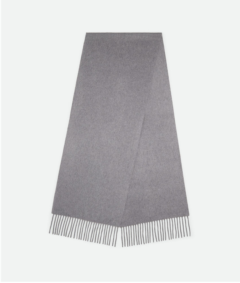 Bottega Veneta Cashmere Scarf With Bottega Leather Patch outlook